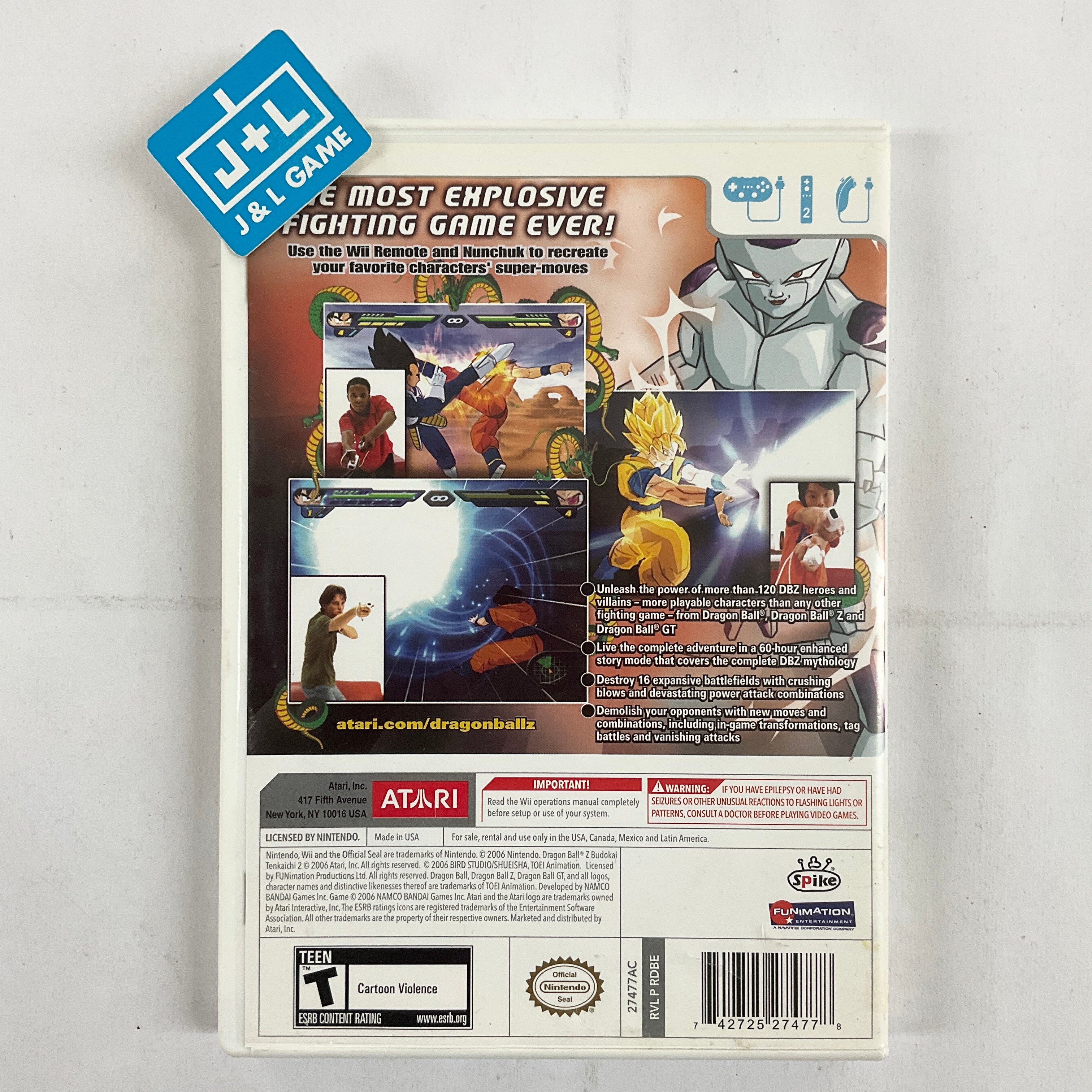 Dragon Ball Z: Budokai Tenkaichi 2 - Nintendo Wii [Pre-Owned] Video Games Atari SA   