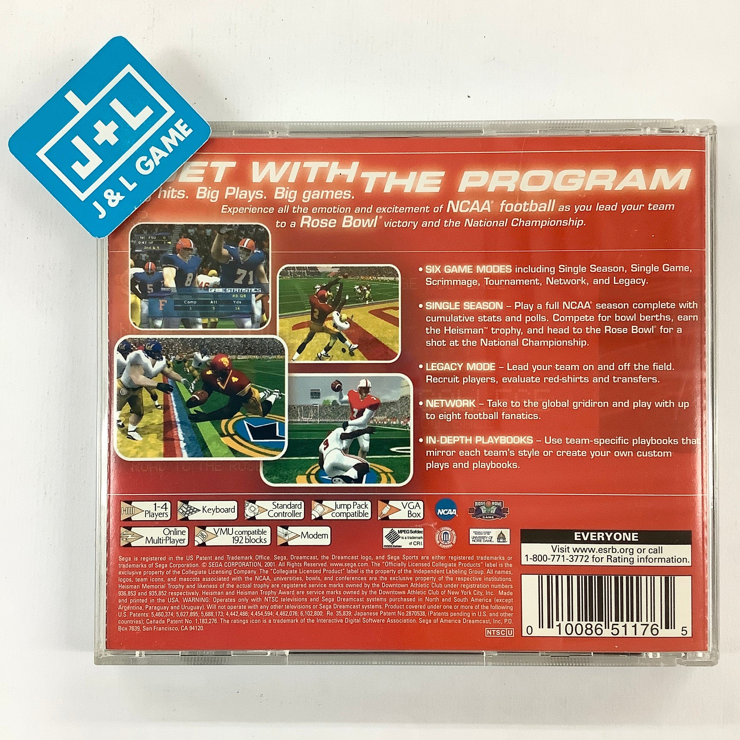 NCAA College Football 2K2 - (DC) SEGA Dreamcast [Pre-Owned] Video Games Sega   