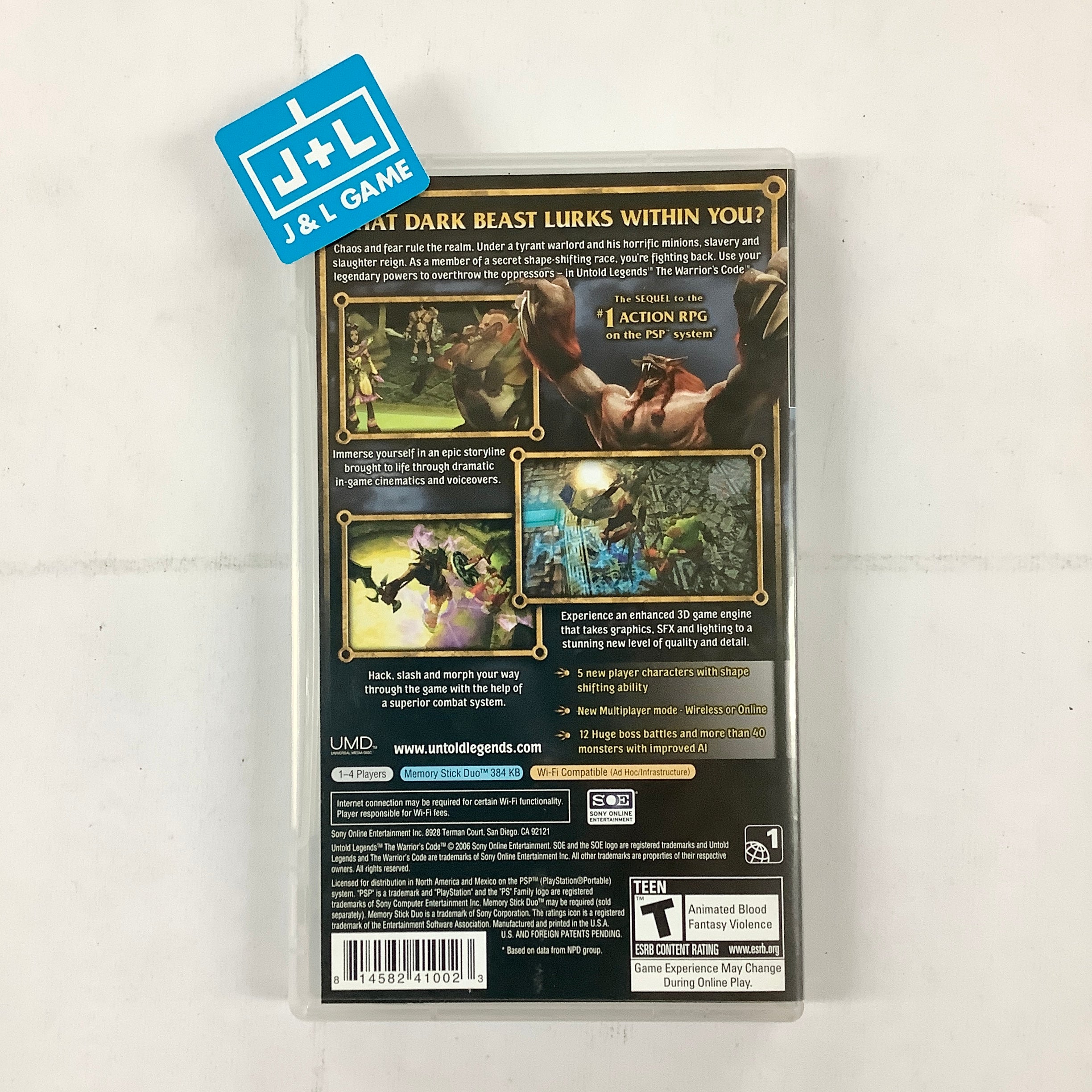 Untold Legends: The Warrior's Code - Sony PSP [Pre-Owned] Video Games Sony Online Entertainment   