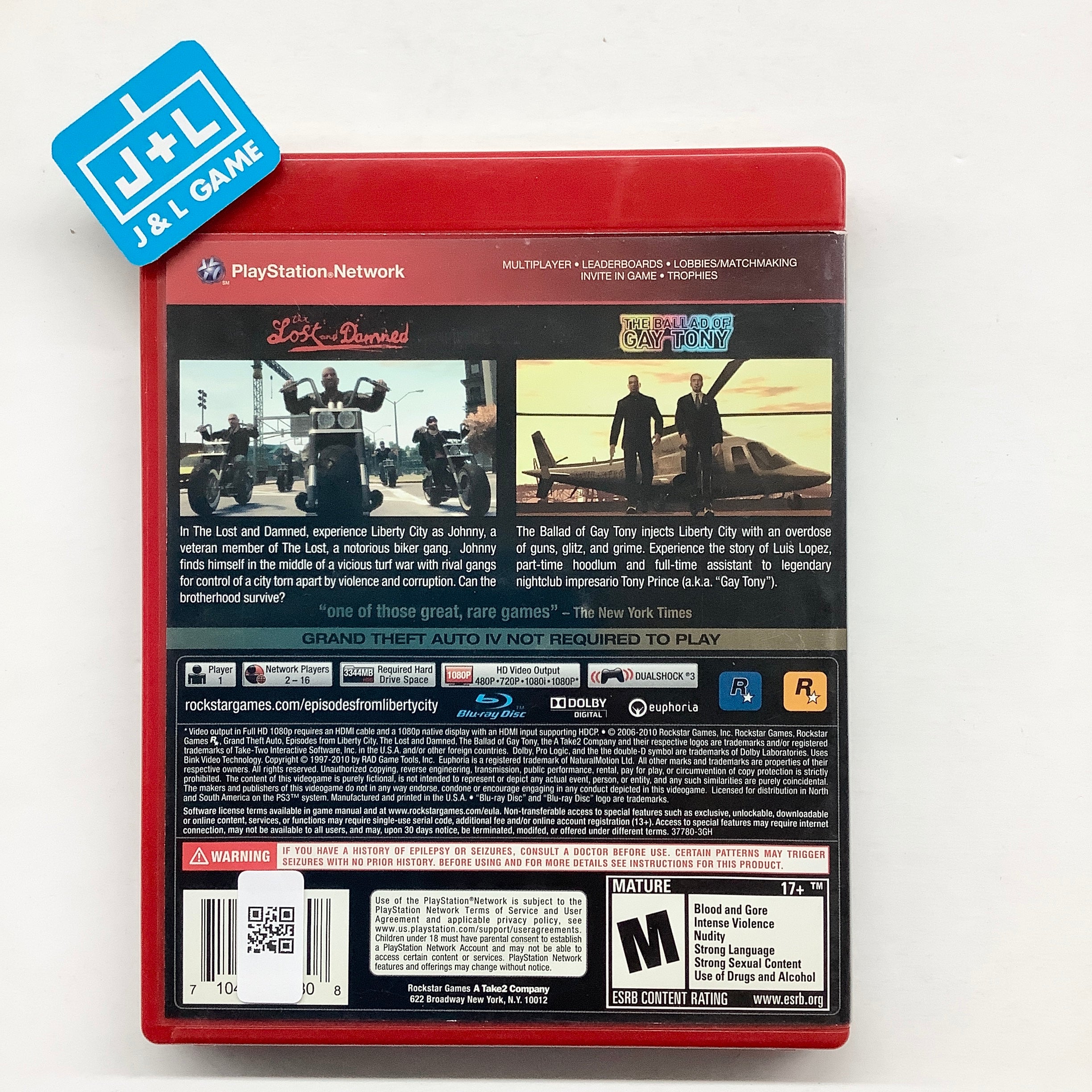 Grand Theft Auto: Episodes from Liberty City (Greatest Hits) - (PS3) PlayStation 3 [Pre-Owned] Video Games Rockstar Games   
