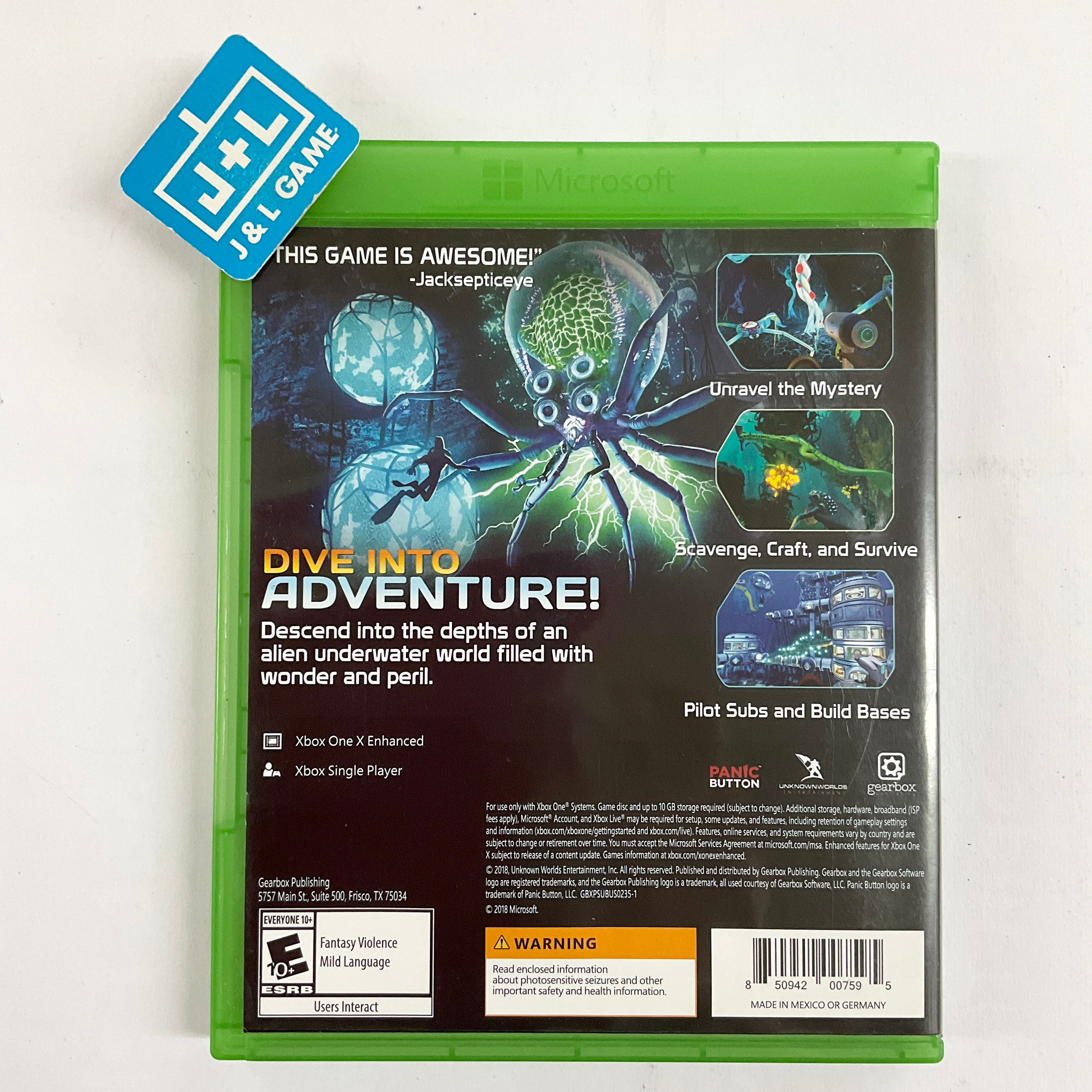 Subnautica - (XB1) Xbox One [Pre-Owned] Video Games Gearbox Publishing   
