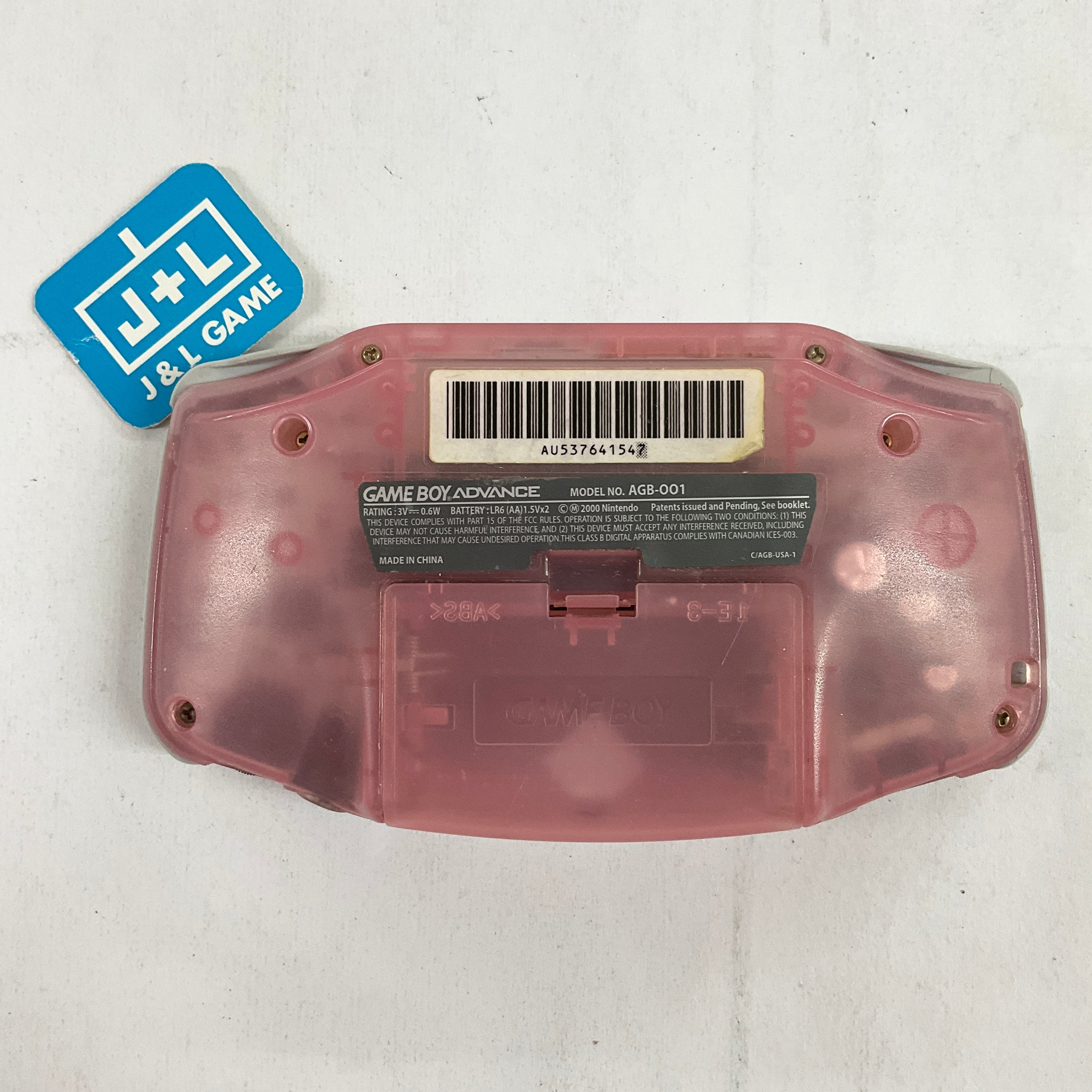 Nintendo Game Boy Advance (Clear Pink) - (GBA) Game Boy Advance [Pre-Owned] Consoles Nintendo   