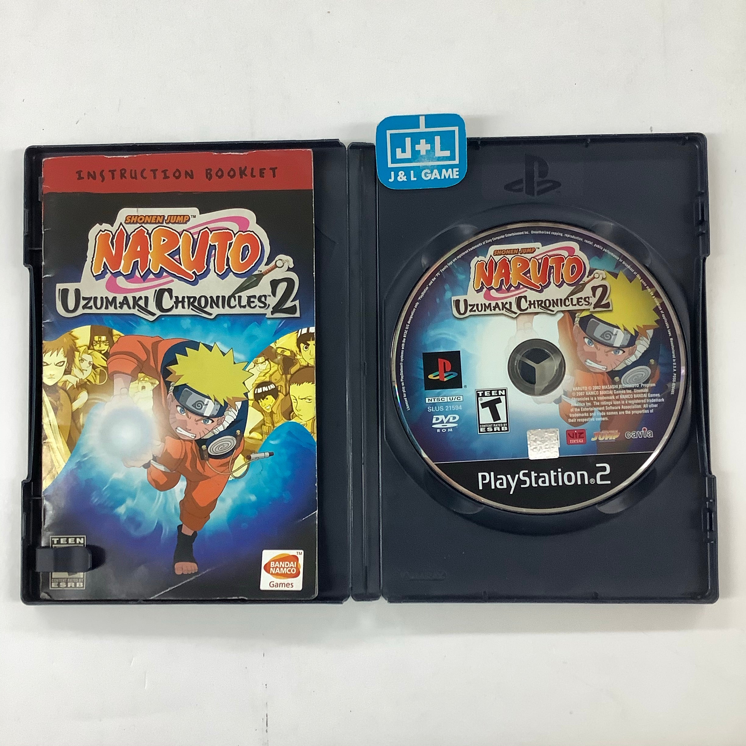 Naruto: Uzumaki Chronicles 2 - (PS2) PlayStation 2 [Pre-Owned] Video Games Namco Bandai Games   