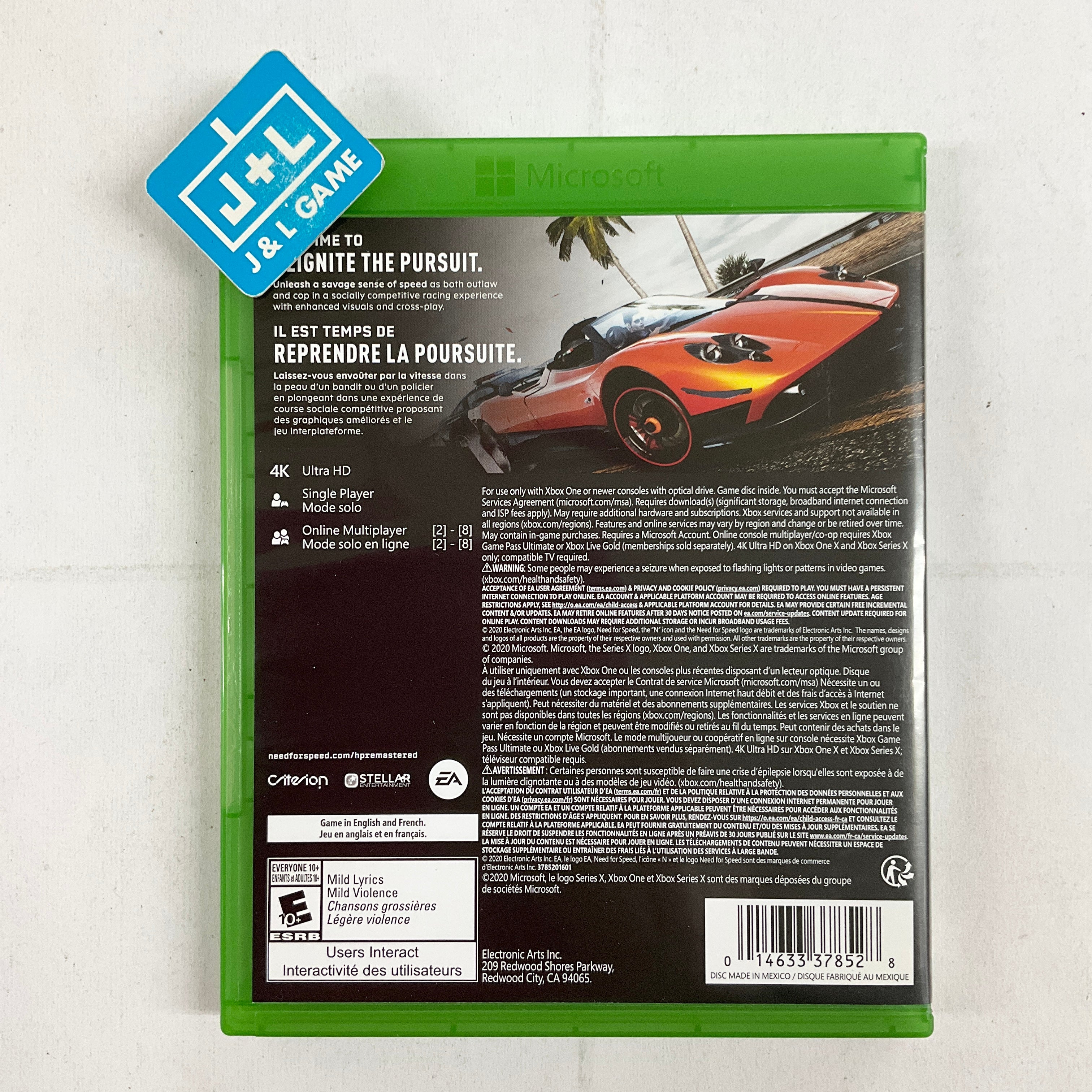 Need for Speed Hot Pursuit Remastered - (XSX) Xbox Series X [Pre-Owned] Video Games Electronic Arts   