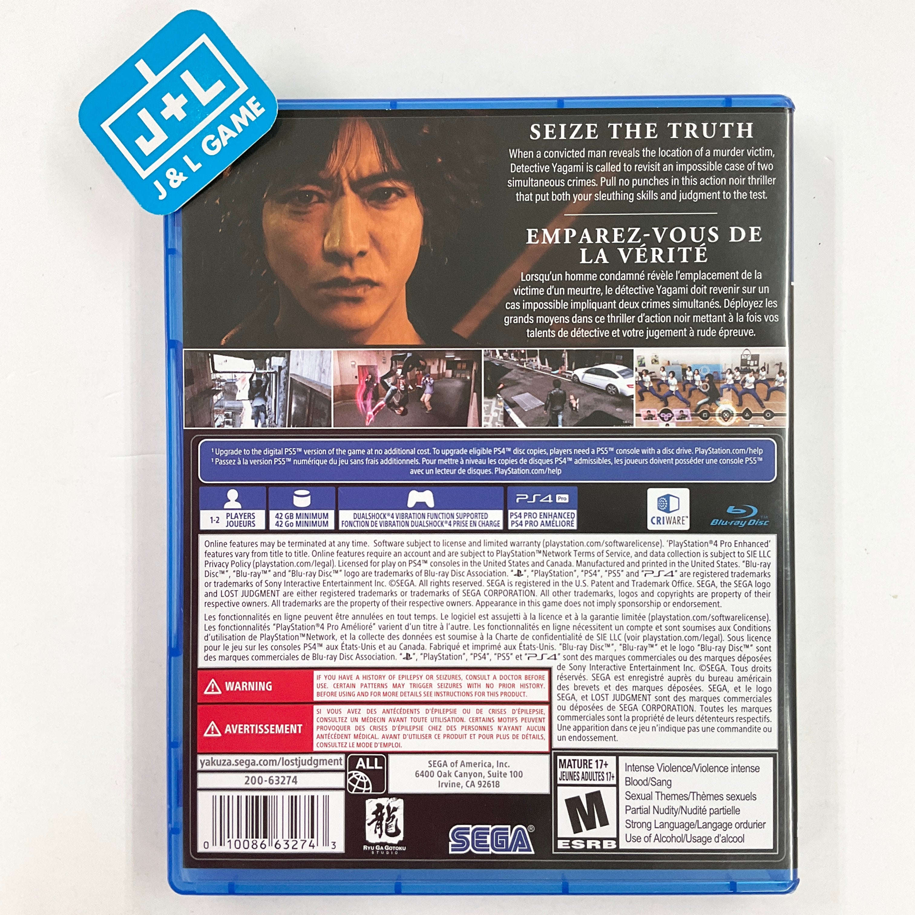 Lost Judgment - (PS4) PlayStation 4 [UNBOXING] Video Games SEGA   
