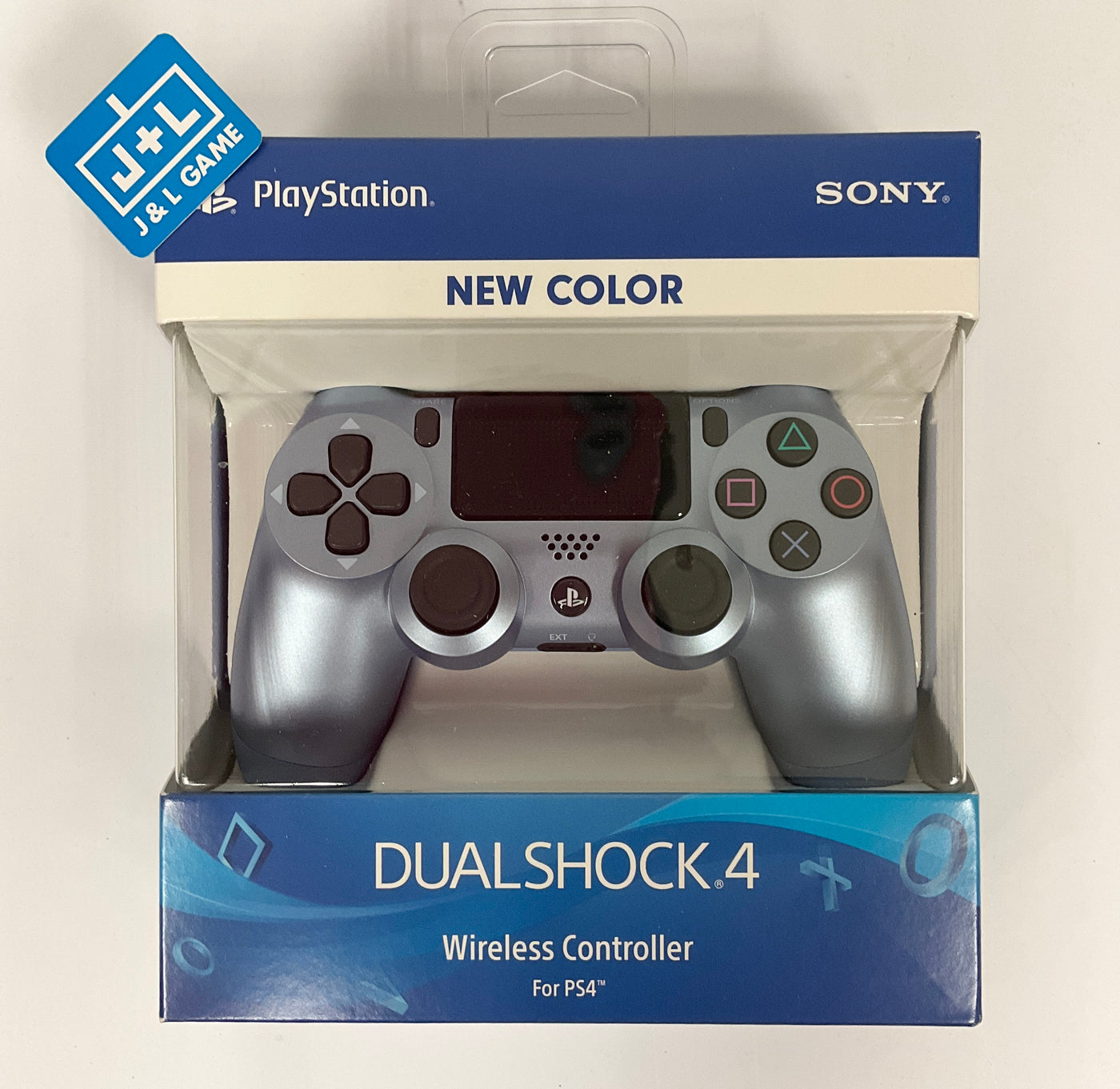 Sony DualShock Game | (PS4) Blue) 4 Wireless PlayStati - Controller J&L (Titanium