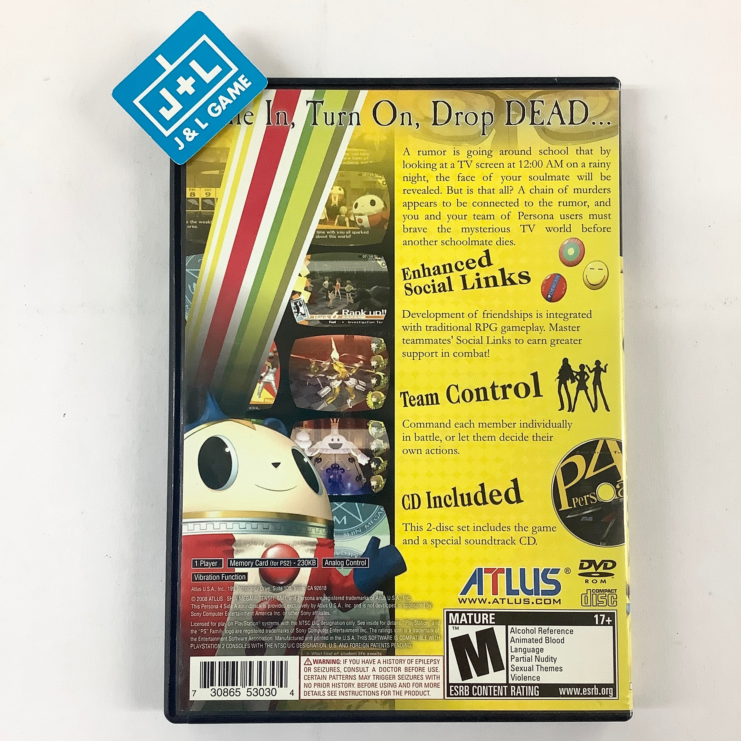 Shin Megami Tensei: Persona 4 - (PS2) PlayStation 2 [Pre-Owned] Video Games Atlus   