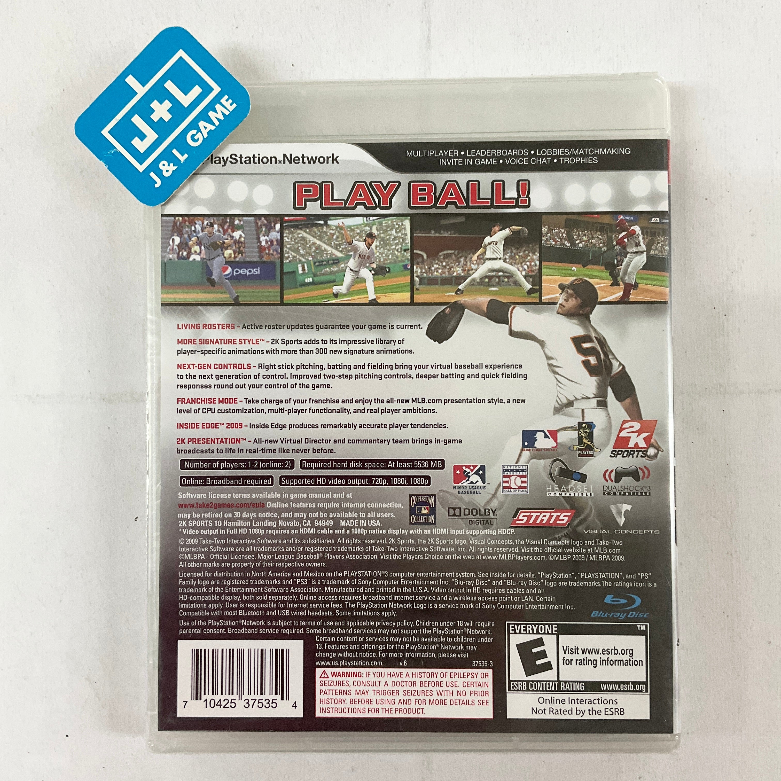 Major League Baseball 2K9 - (PS3) PlayStation 3 Video Games 2K Sports   