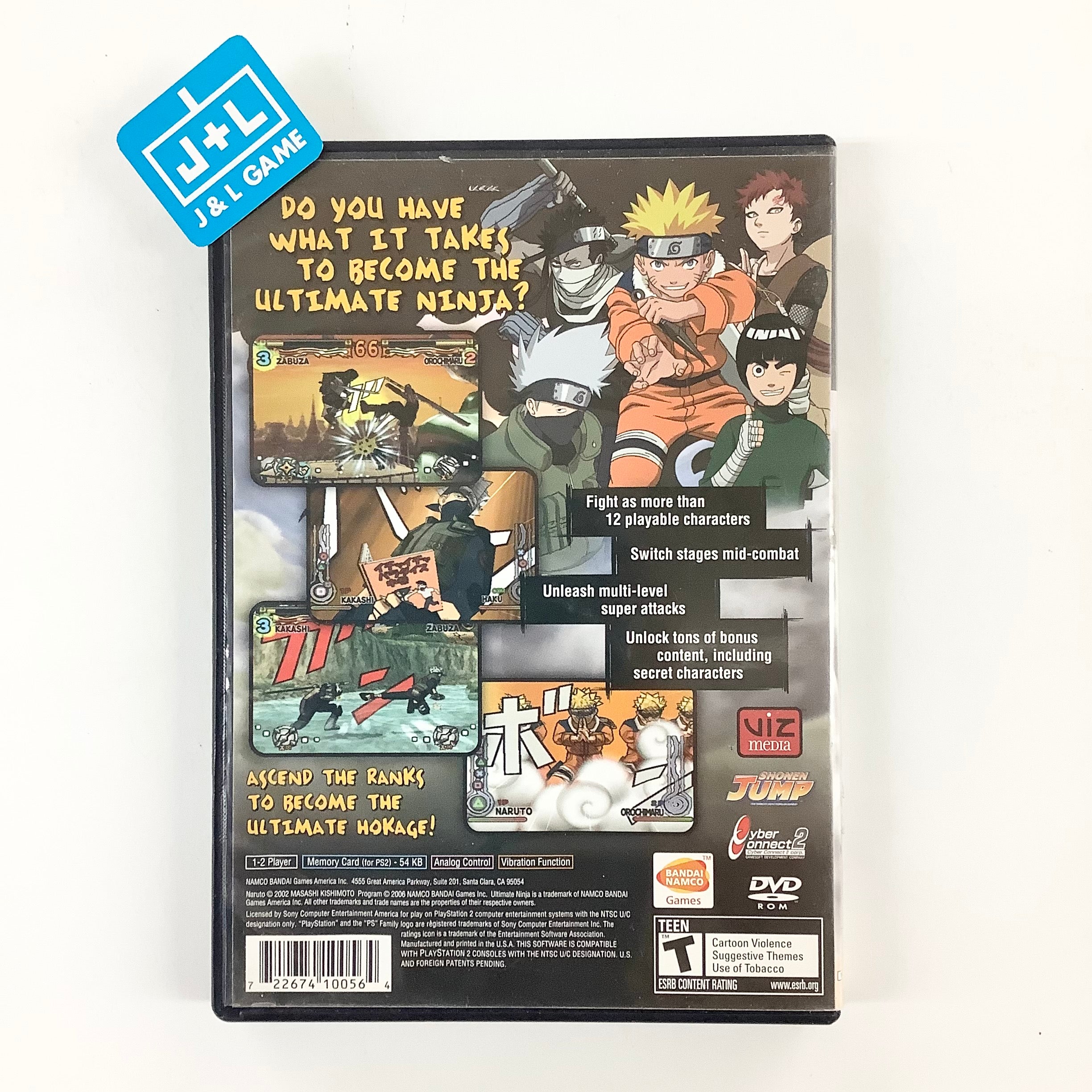 Naruto: Ultimate Ninja - (PS2) PlayStation 2 [Pre-Owned] Video Games Namco Bandai Games   
