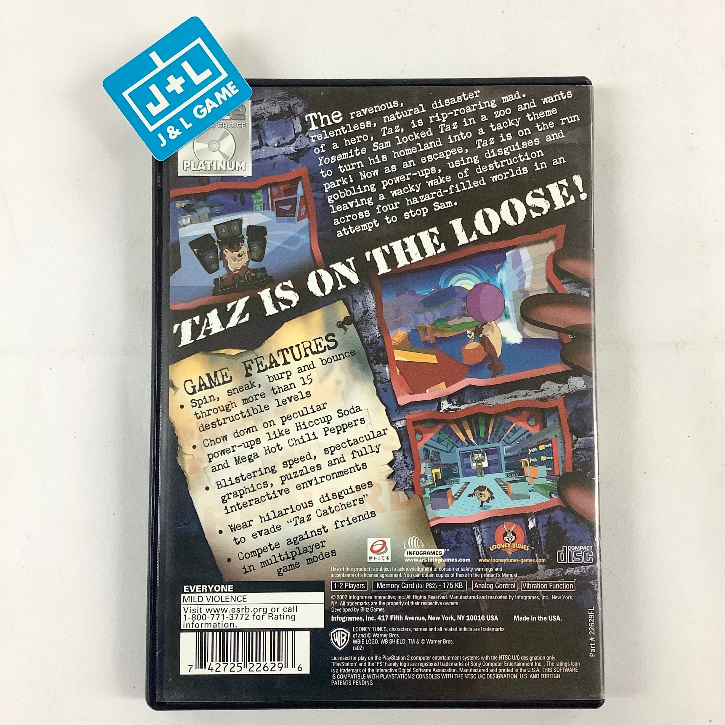 Taz Wanted - (PS2) PlayStation 2 [Pre-Owned[ Video Games Infogrames   