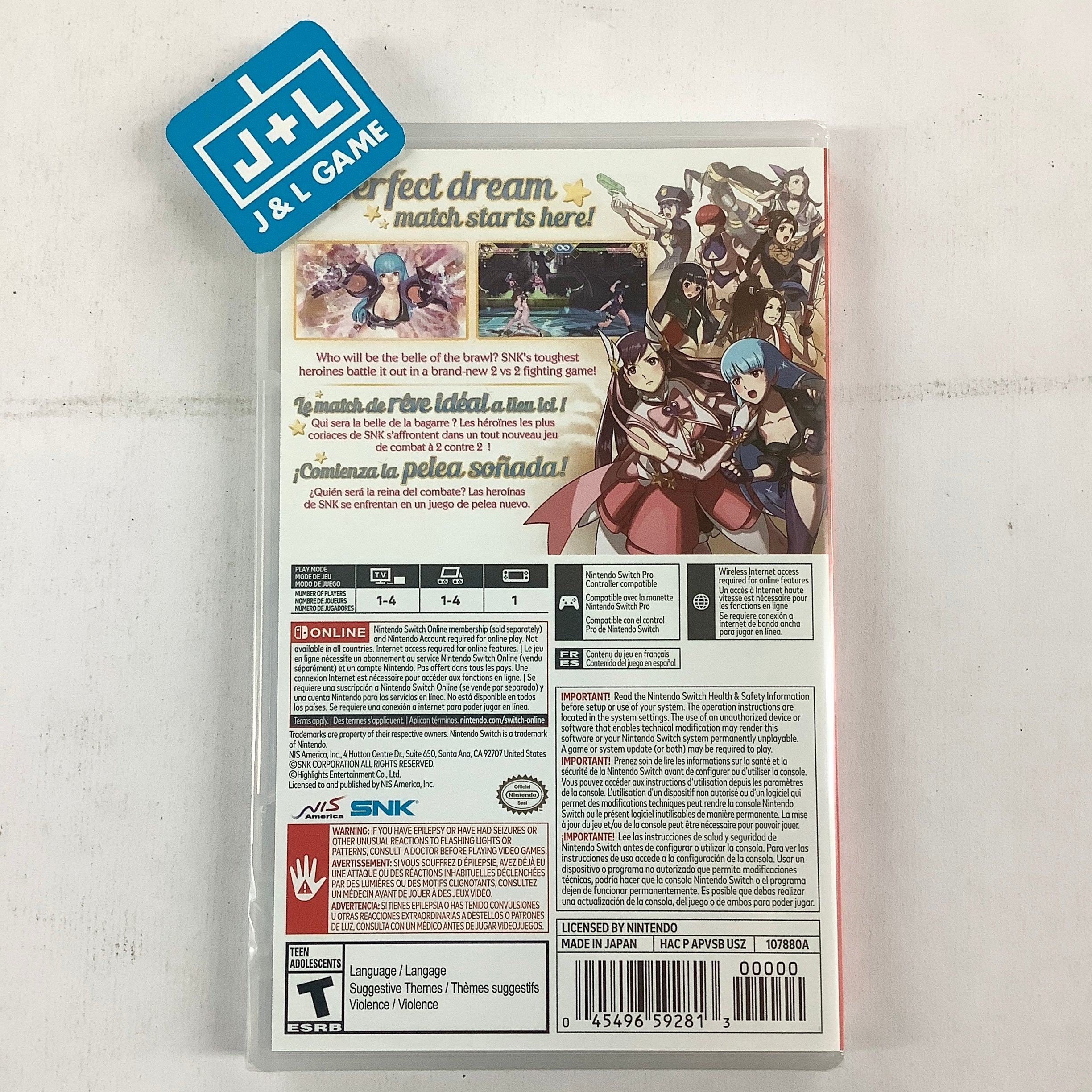 SNK Heroines Tag Team Frenzy - (NSW) Nintendo Switch Video Games NIS America   