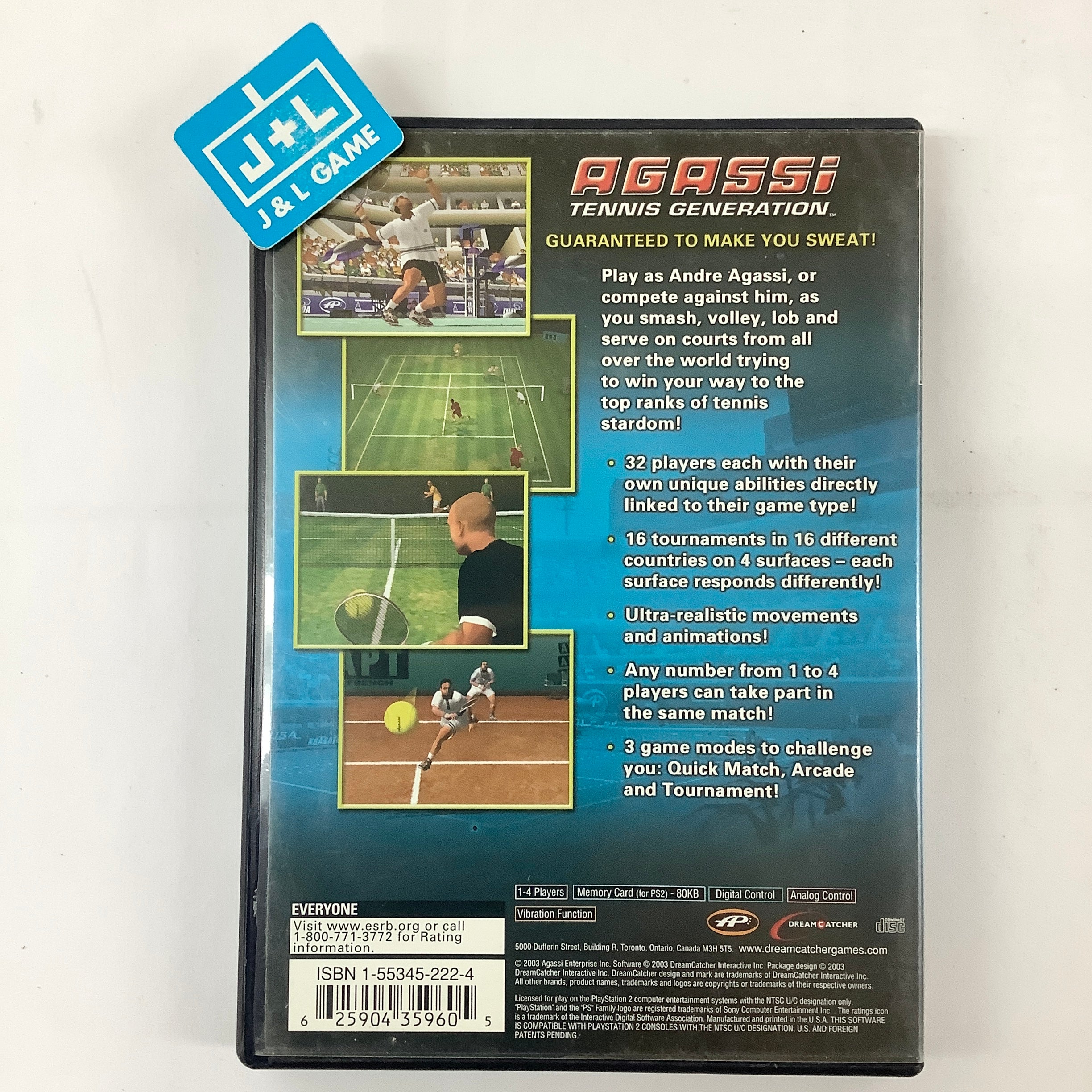 Agassi Tennis Generation - (PS2) PlayStation 2 [Pre-Owned] Video Games DreamCatcher Interactive   