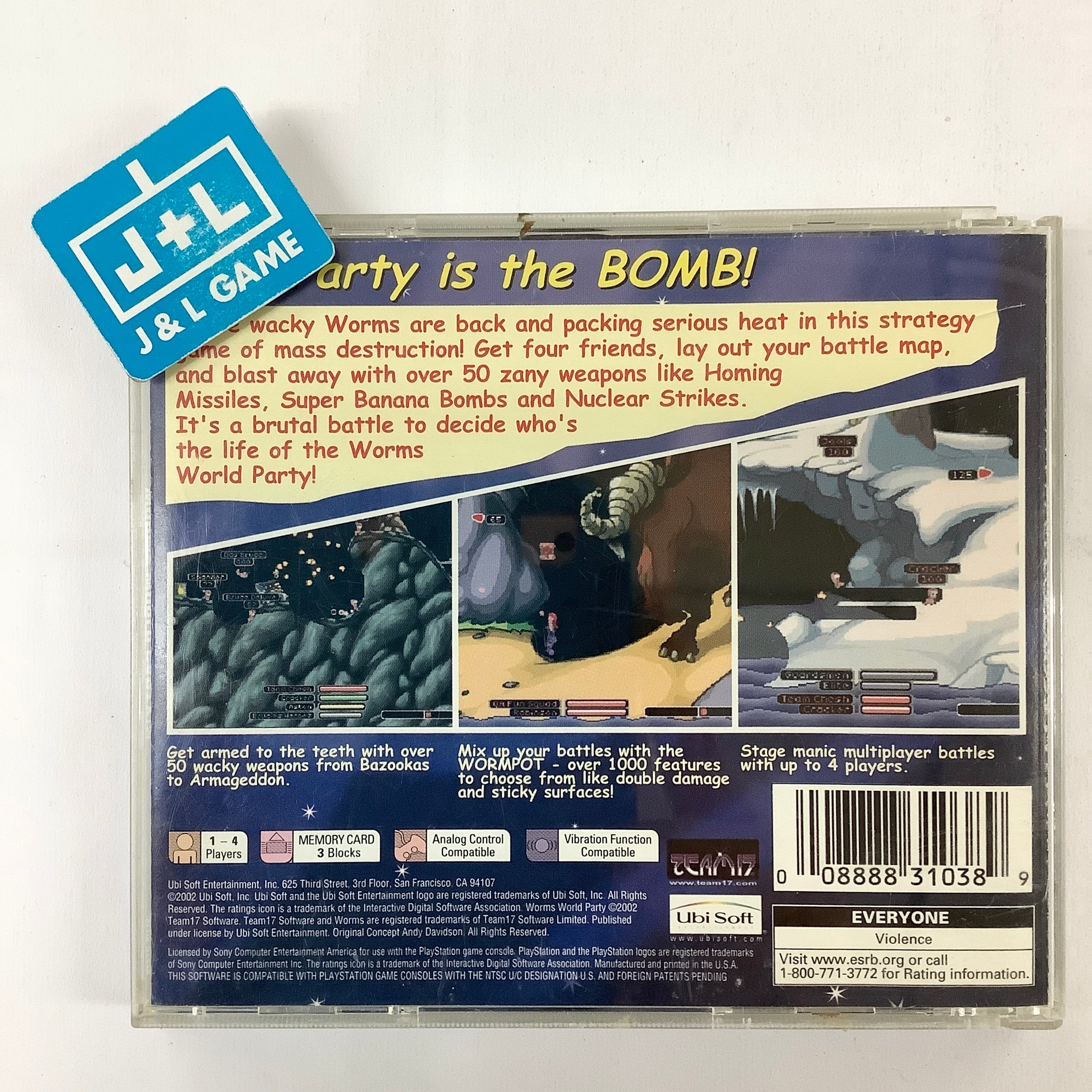 Worms World Party - (PS1) PlayStation 1 [Pre-Owned] Video Games Ubisoft   