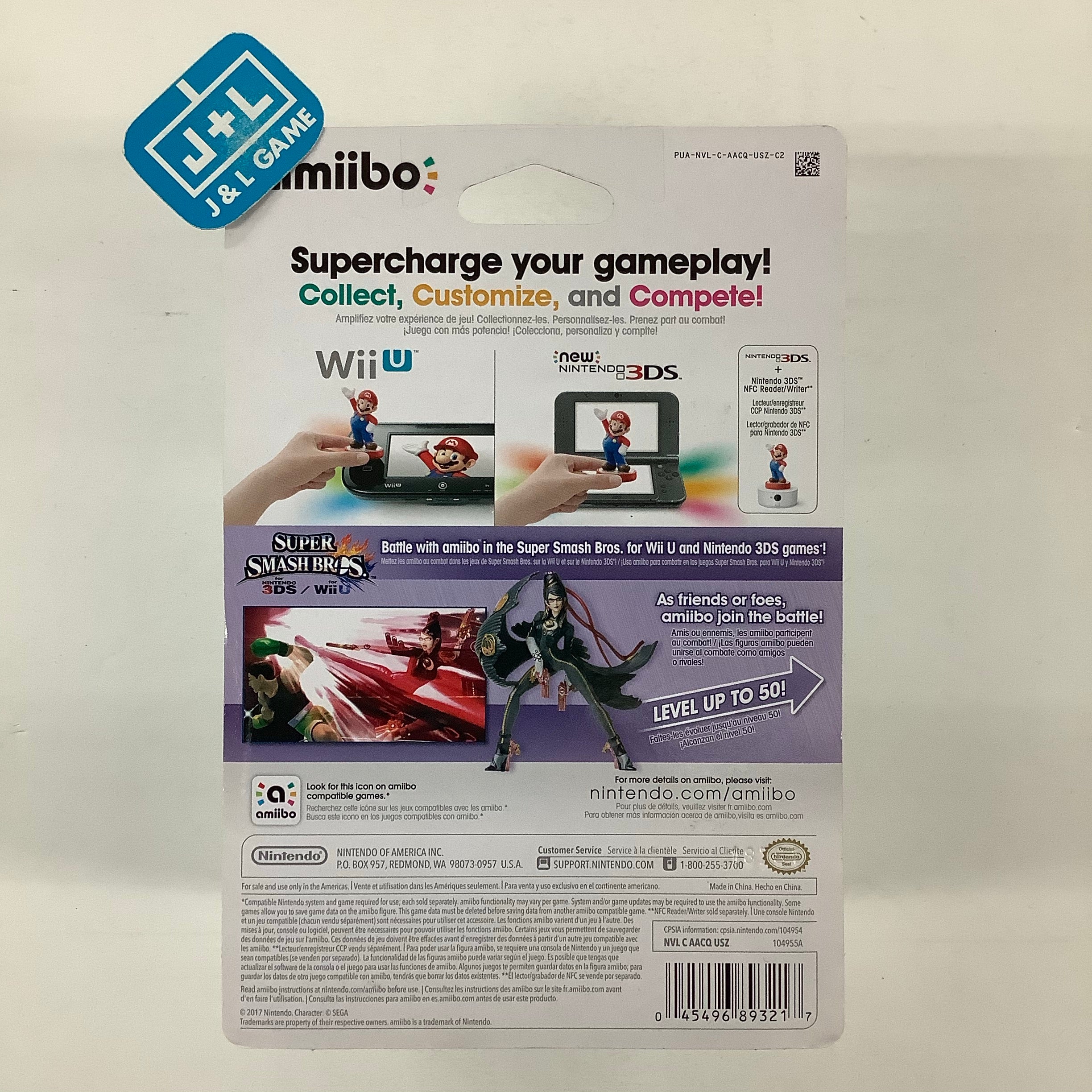 Bayonetta Player 2 (Super Smash Bros. series) - Nintendo WiiU Amiibo Amiibo Nintendo   