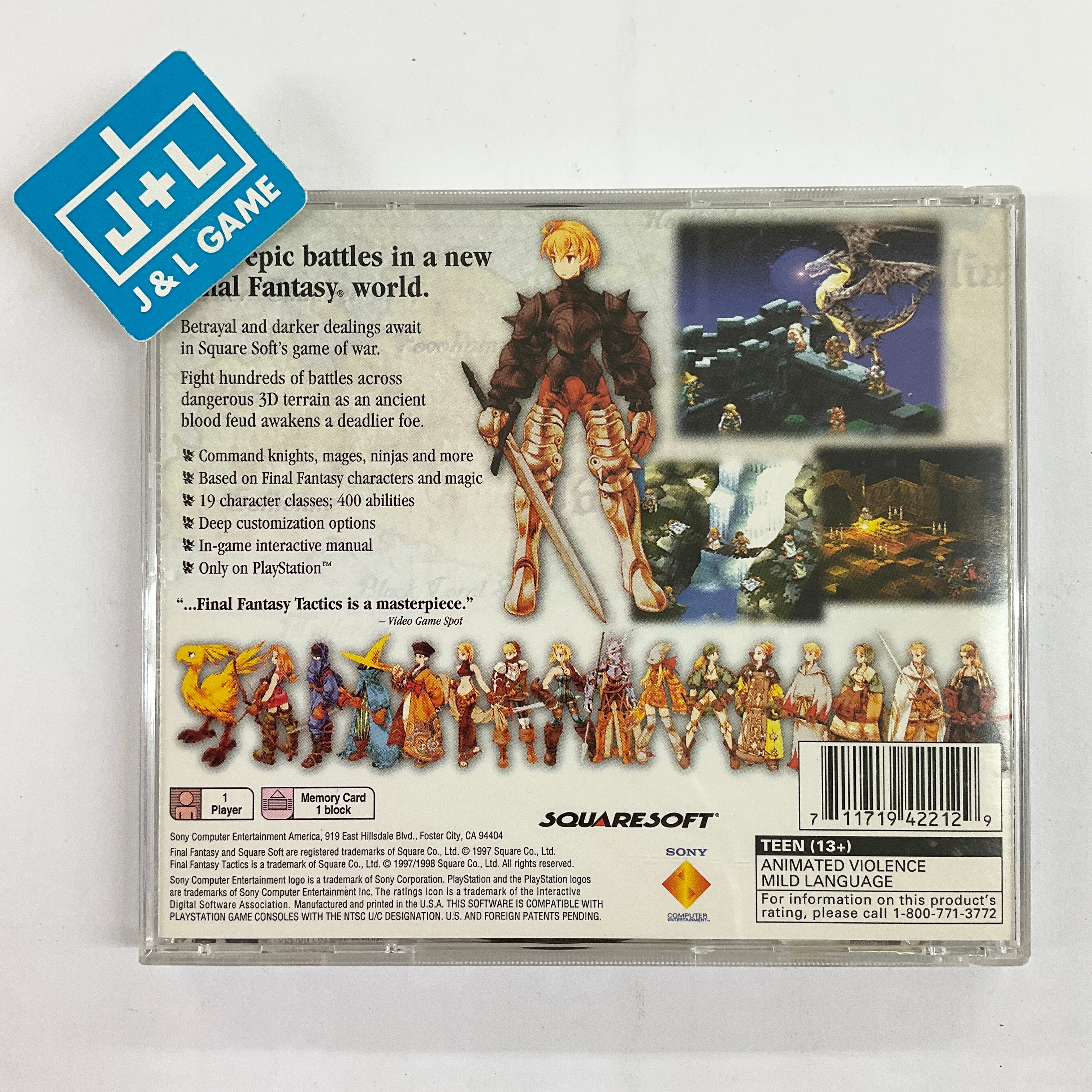 Final Fantasy Tactics - (PS1) PlayStation 1 [Pre-Owned] Video Games SquareSoft   