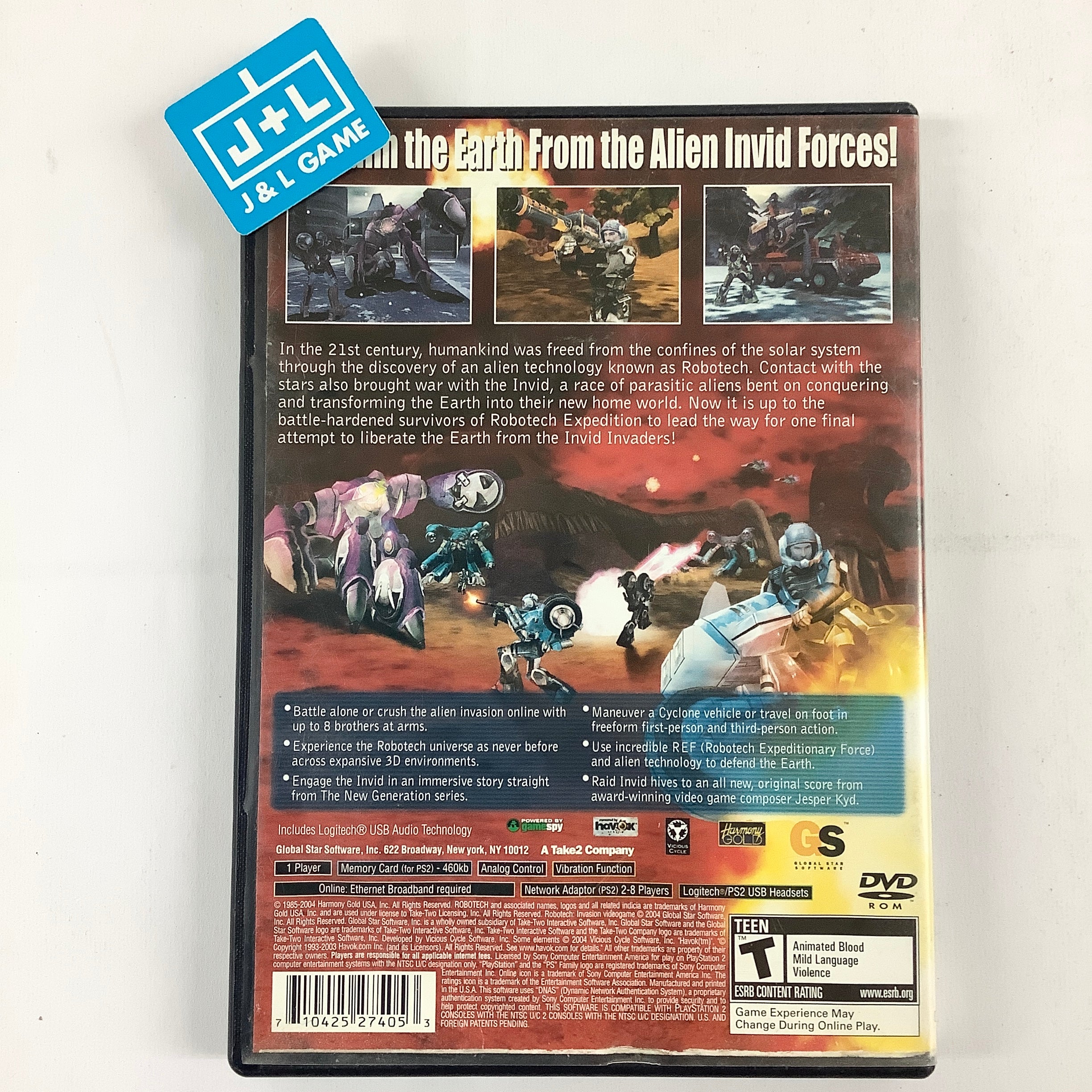Robotech: Invasion - (PS2) PlayStation 2 [Pre-Owned] Video Games Global Star Software   