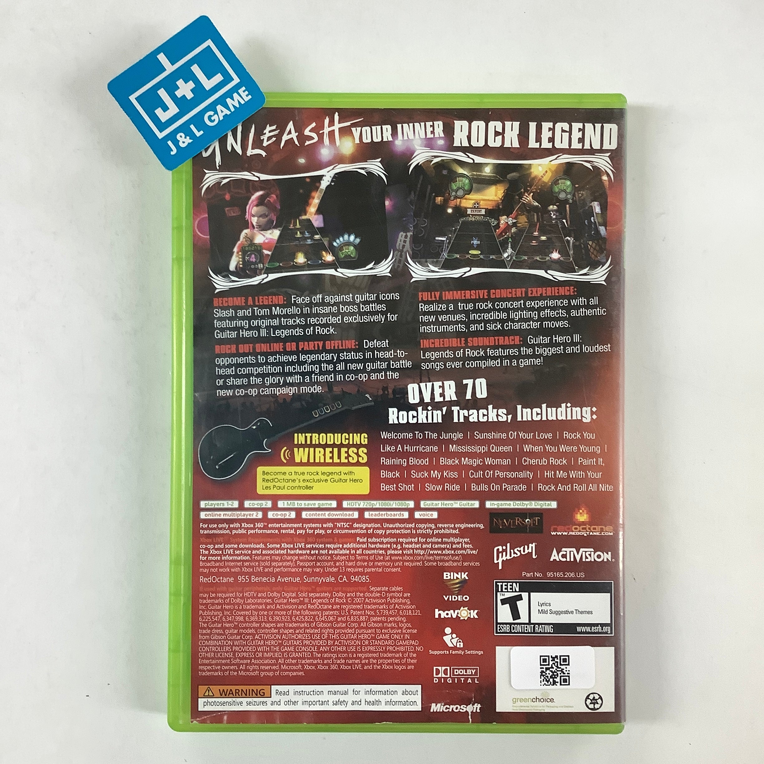 Guitar Hero III: Legends of Rock - Xbox 360 [Pre-Owned] Video Games RedOctane   