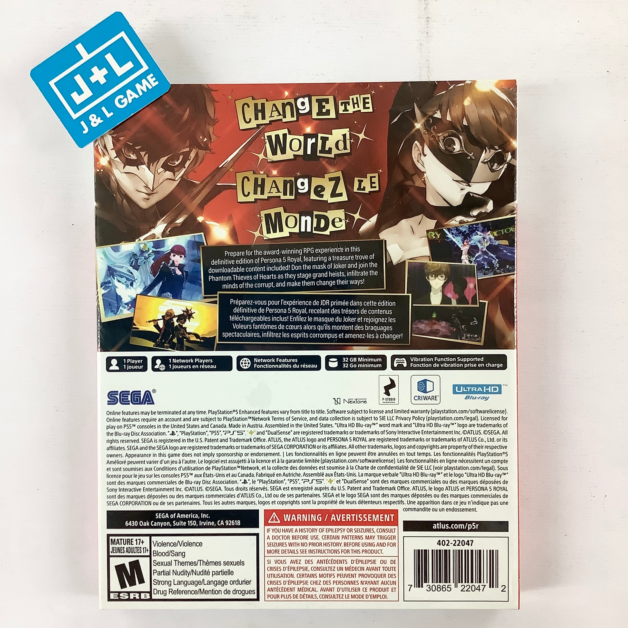 Persona 5 Royal: Steelbook Launch Edition - (PS5) PlayStation 5 Video Games SEGA   