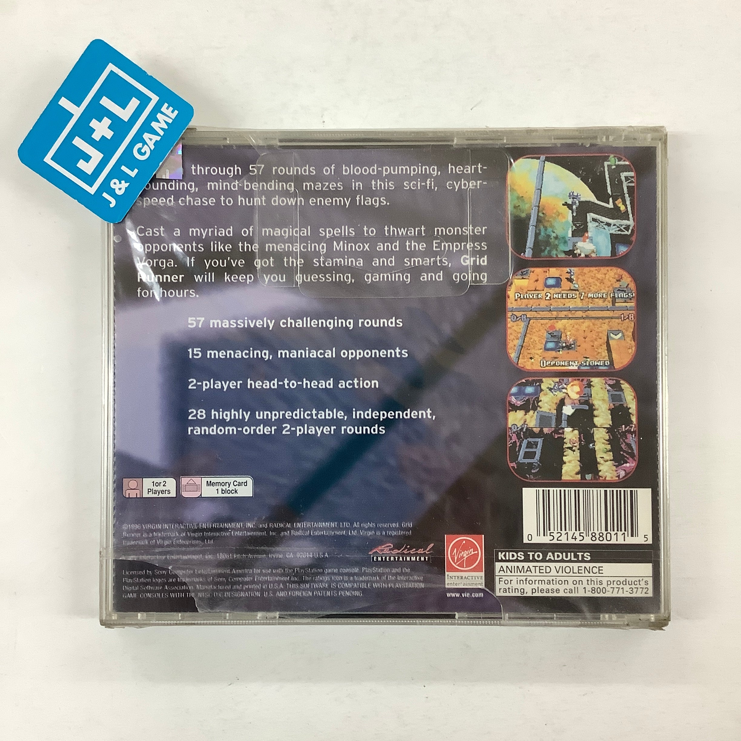 Grid Runner - (PS1)  PlayStation 1 Video Games Virgin Interactive   