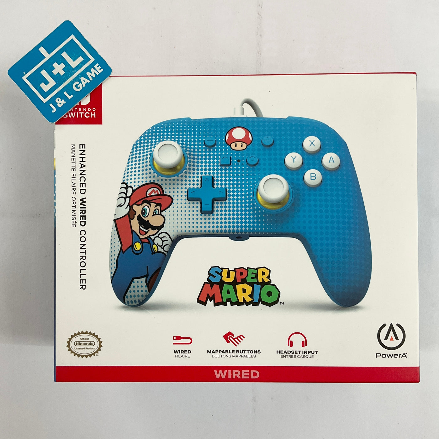 Manette PowerA Super Mario Pop pour Nintendo Switch
