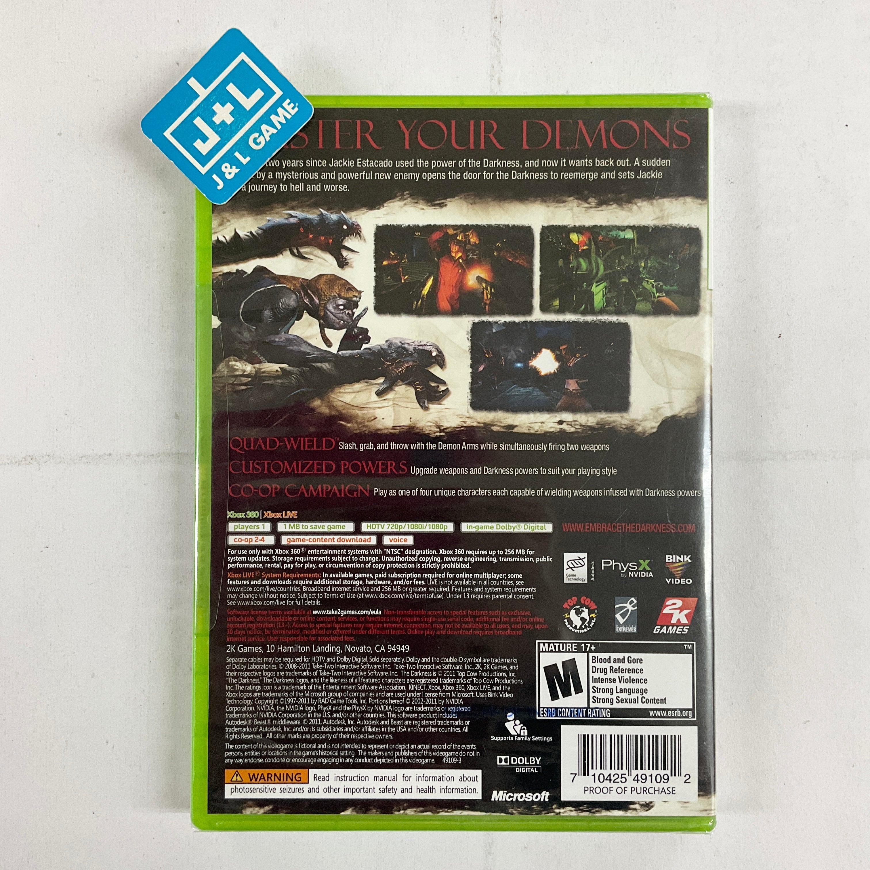 The Darkness II - Xbox 360 Video Games 2K Games   