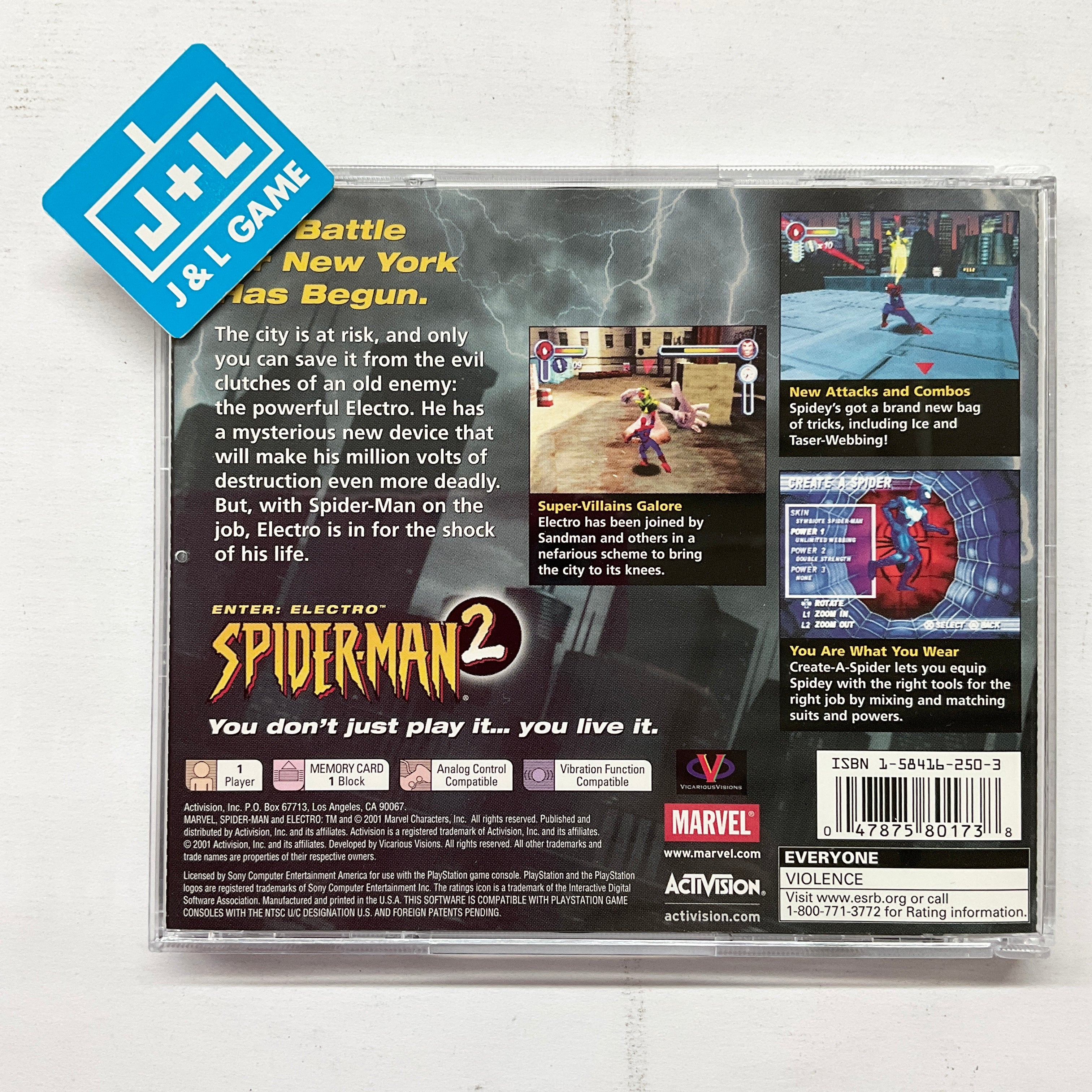 Spider-Man 2: Enter: Electro - (PS1) PlayStation 1 [Pre-Owned] Video Games Activision   
