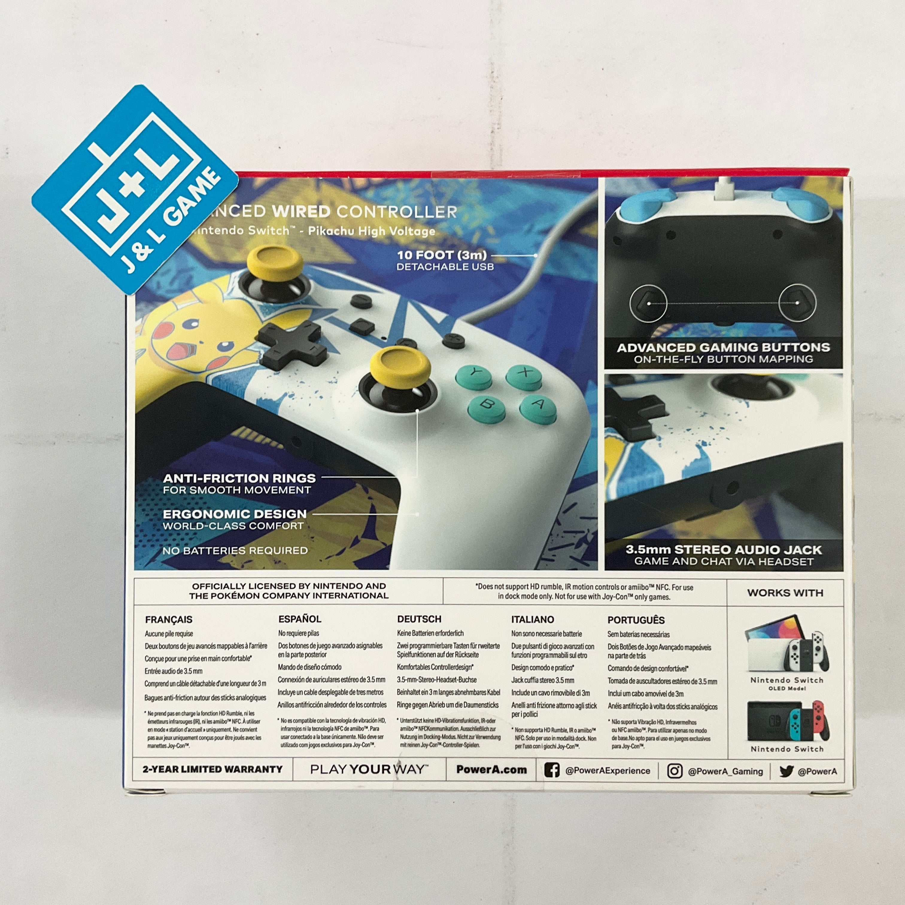 PowerA Enhanced Wired Controller (Pikachu High Voltage) - (NSW) Nintendo Switch ACCESSORIES PowerA   