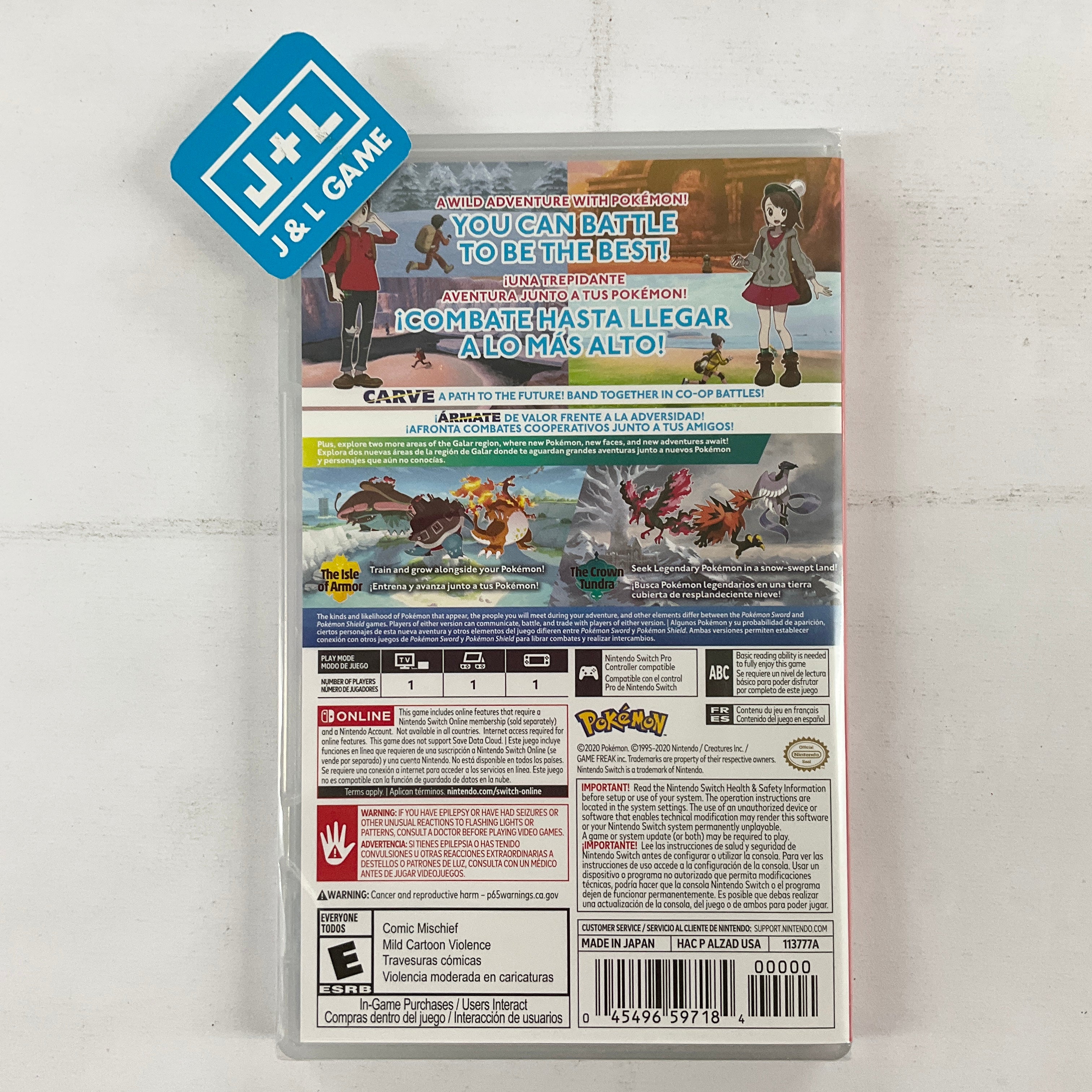 Pokémon Sword + Pokémon Sword Expansion Pass - (NSW) Nintendo Switch Video Games Nintendo   