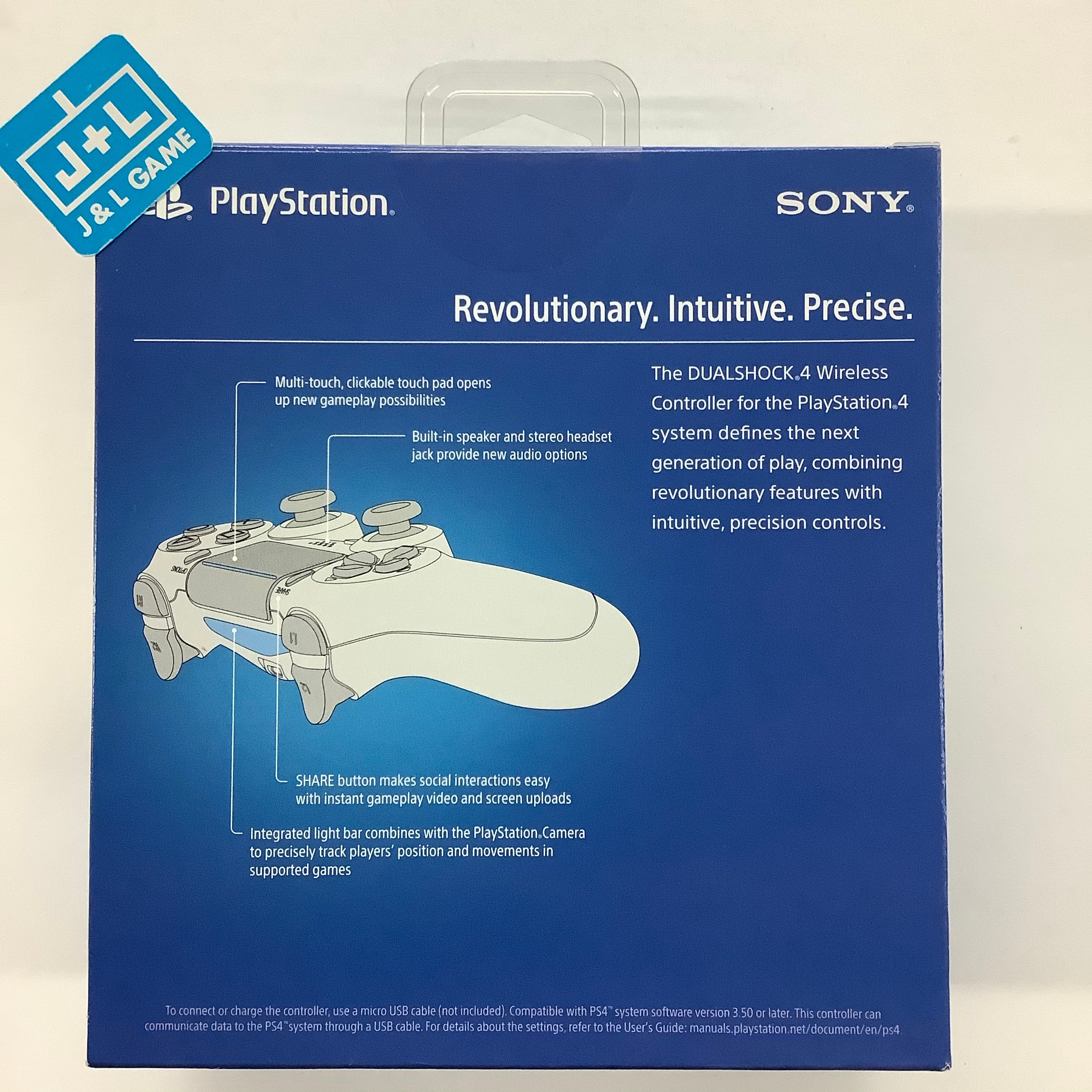 Sony DualShock 4 Wireless Controller (Glacier White) - (PS4) PlayStation 4 Accessories Sony   