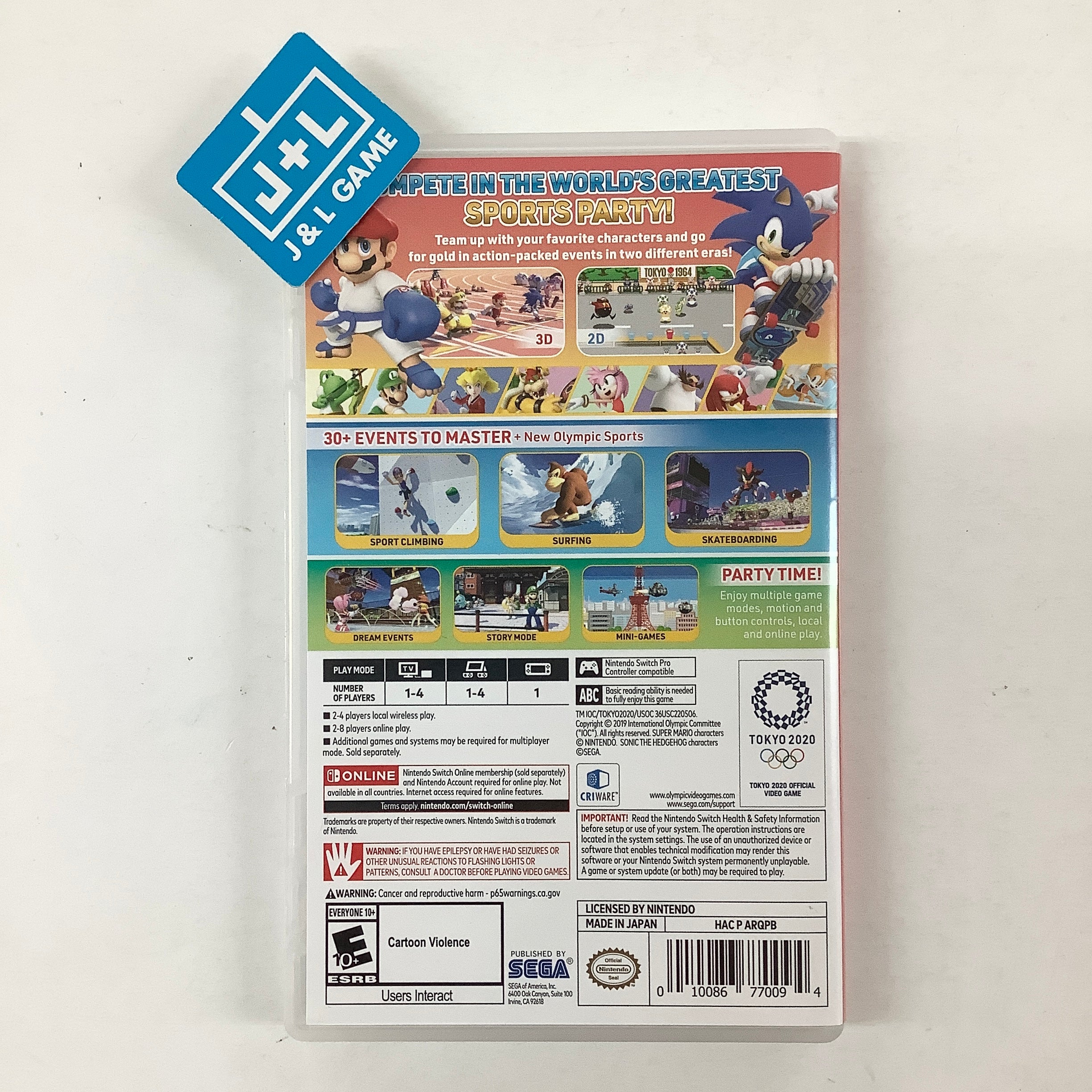Mario & Sonic at the Olympic Games Tokyo 2020 - (NSW) Nintendo Switch [Pre-Owned] Video Games SEGA   