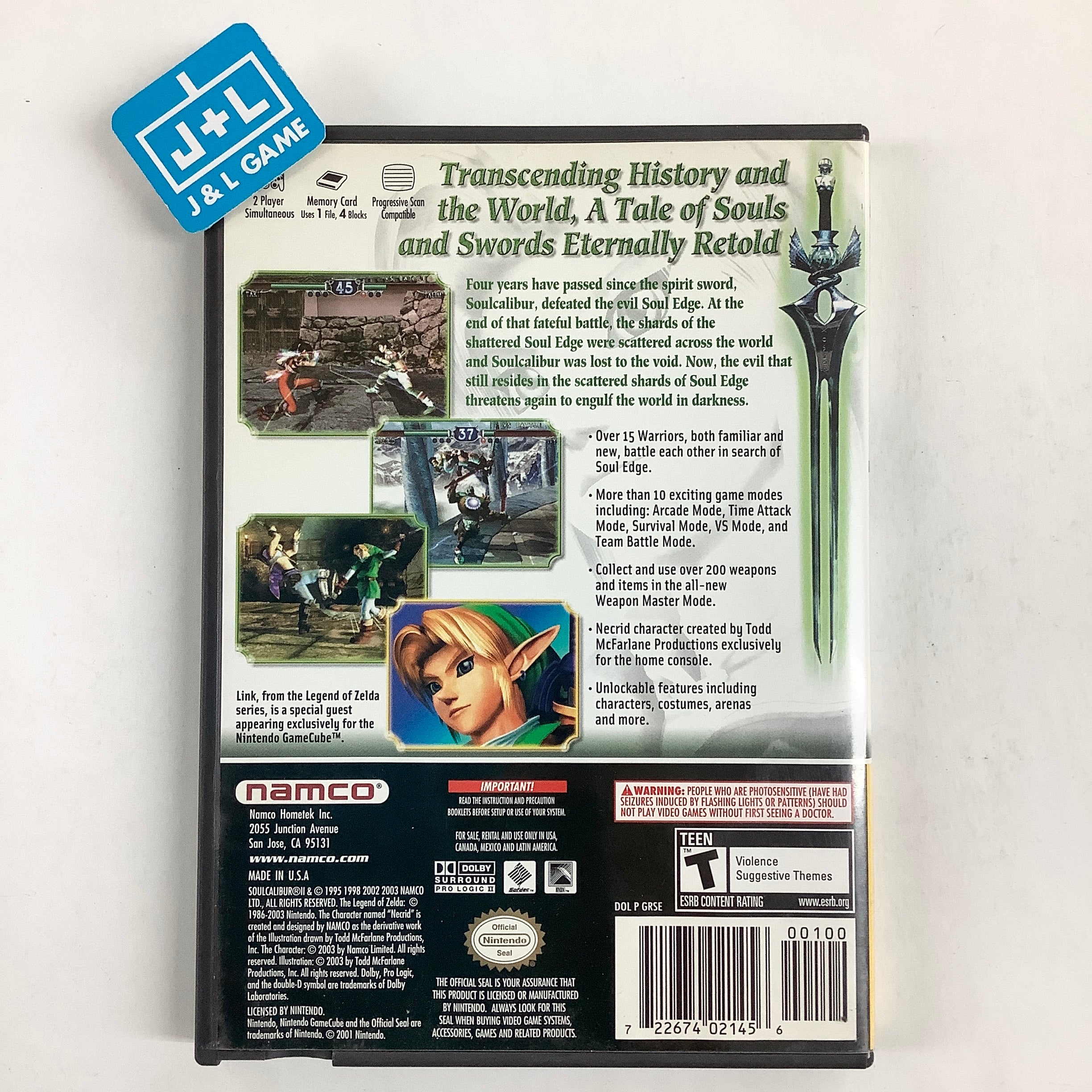 Soul Calibur II (Player's Choice) - (GC) GameCube [Pre-Owned] Video Games Namco   