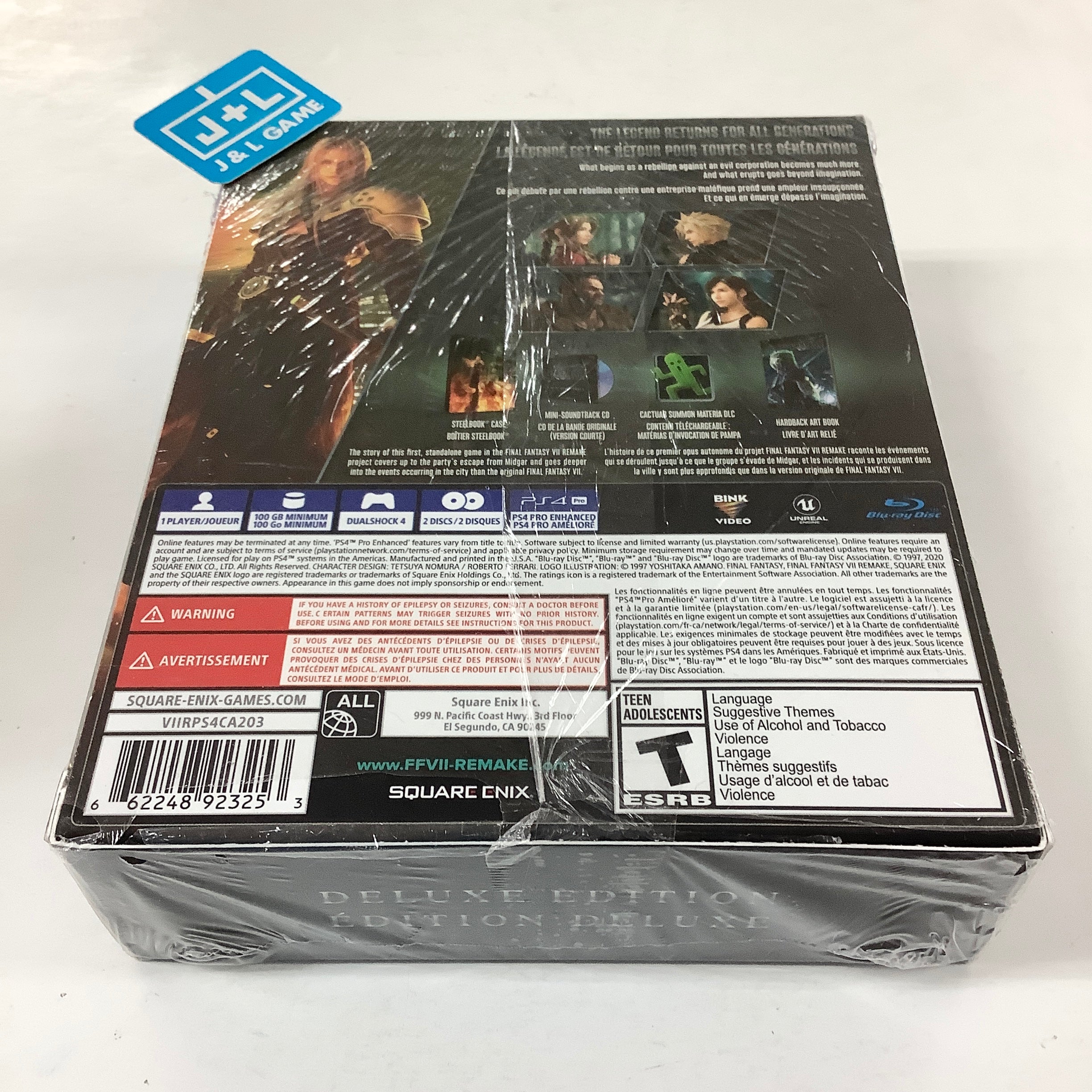 Final Fantasy VII Remake (Deluxe Edition) - (PS4) PlayStation 4 Video Games Square Enix   