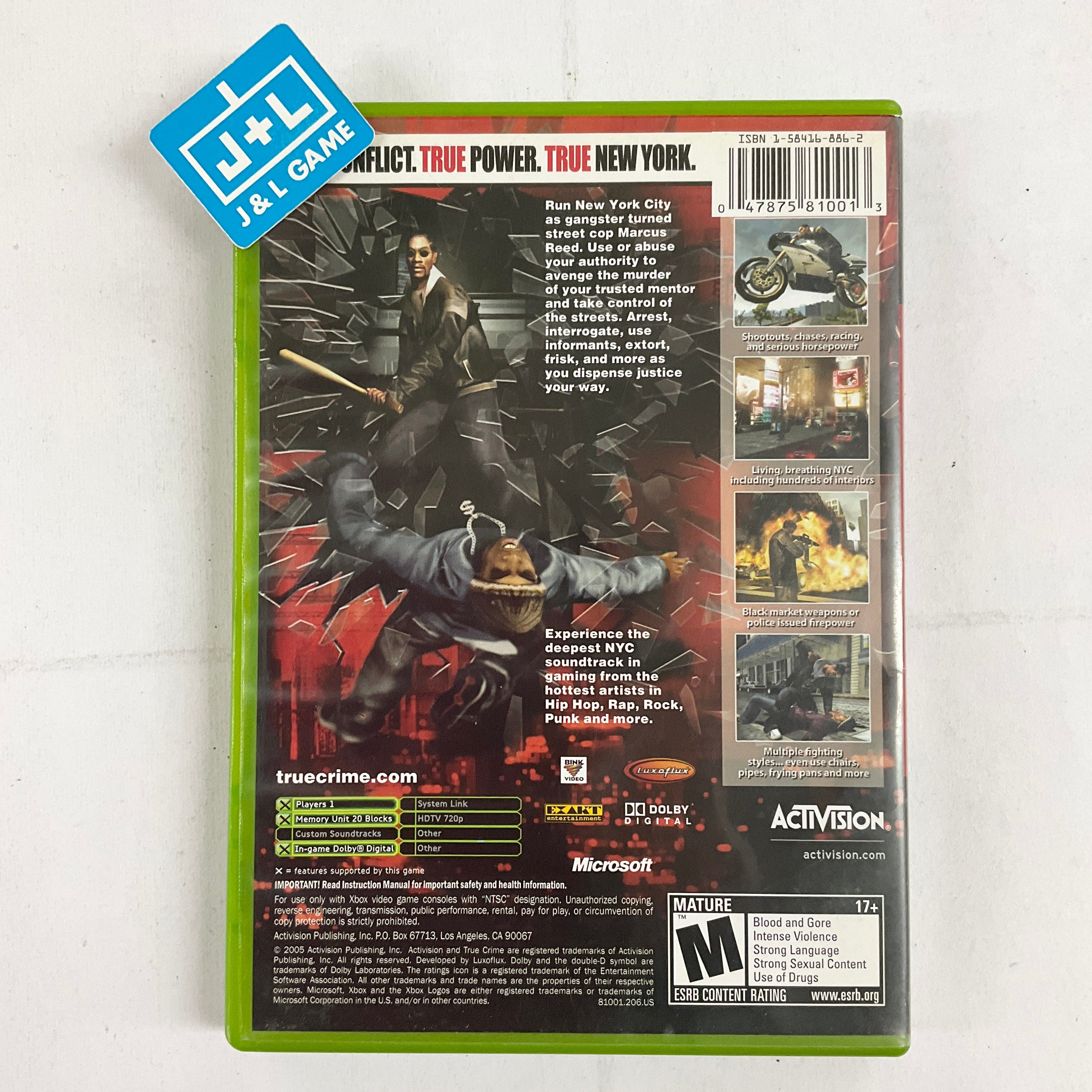 True Crime: New York City - (XB) Xbox [Pre-Owned] Video Games Activision   