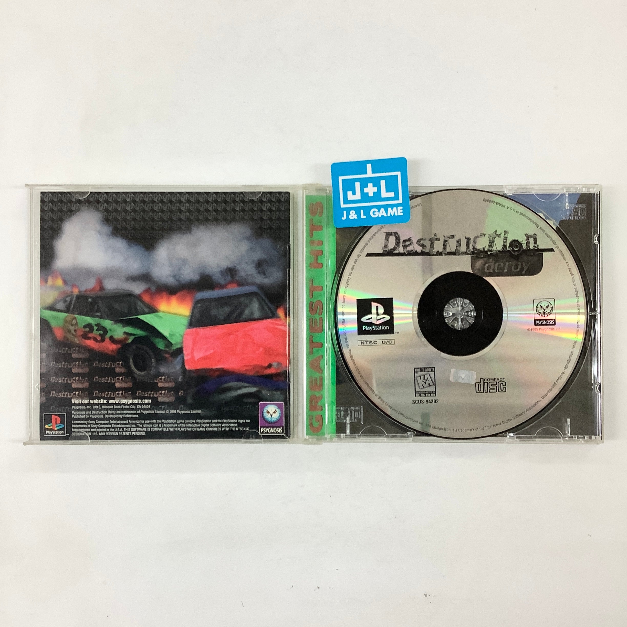 Destruction Derby (Greatest Hits) - PlayStation 1 [Pre-Owned] Video Games Psygnosis   