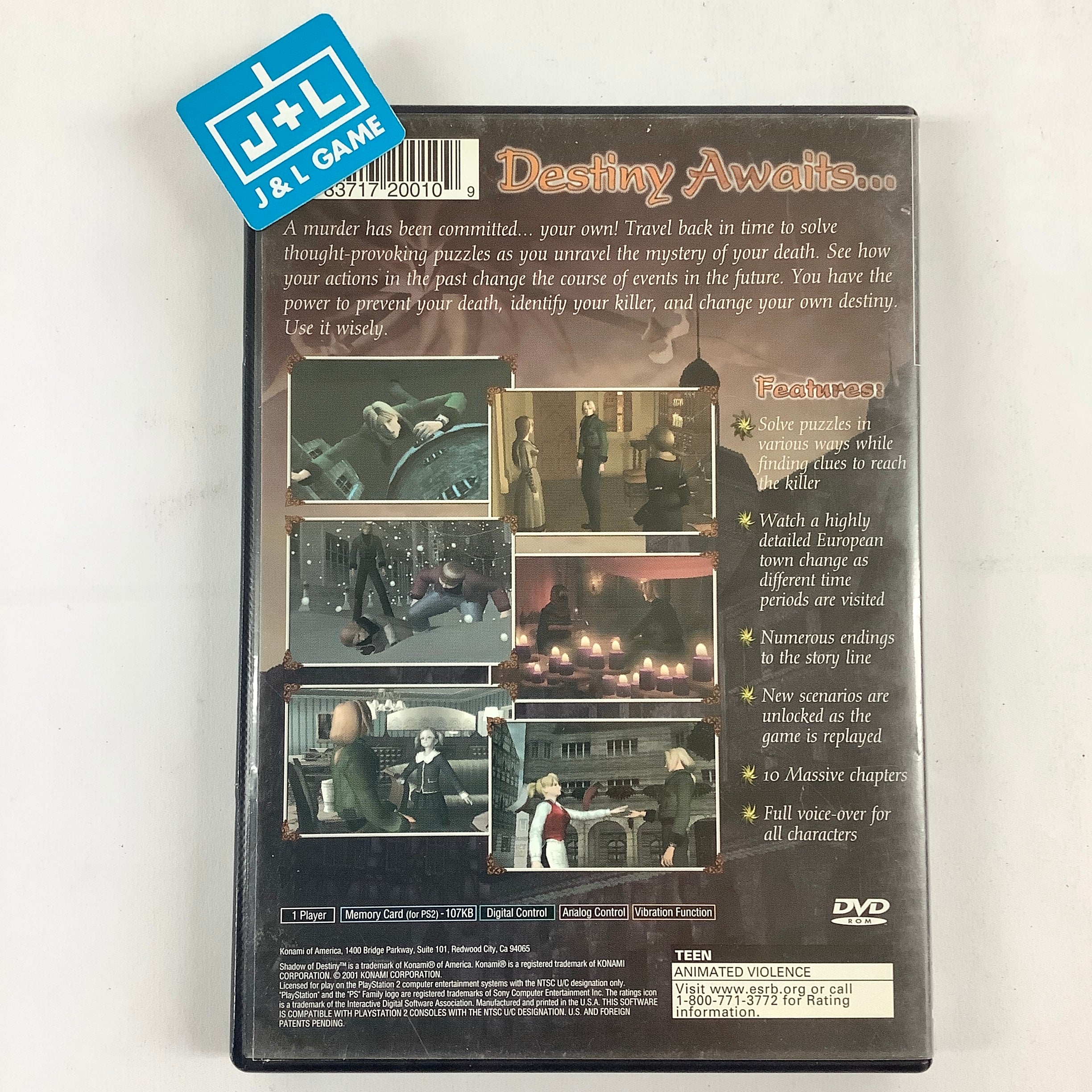 Shadow of Destiny - (PS2) PlayStation 2 [Pre-Owned] Video Games Konami   