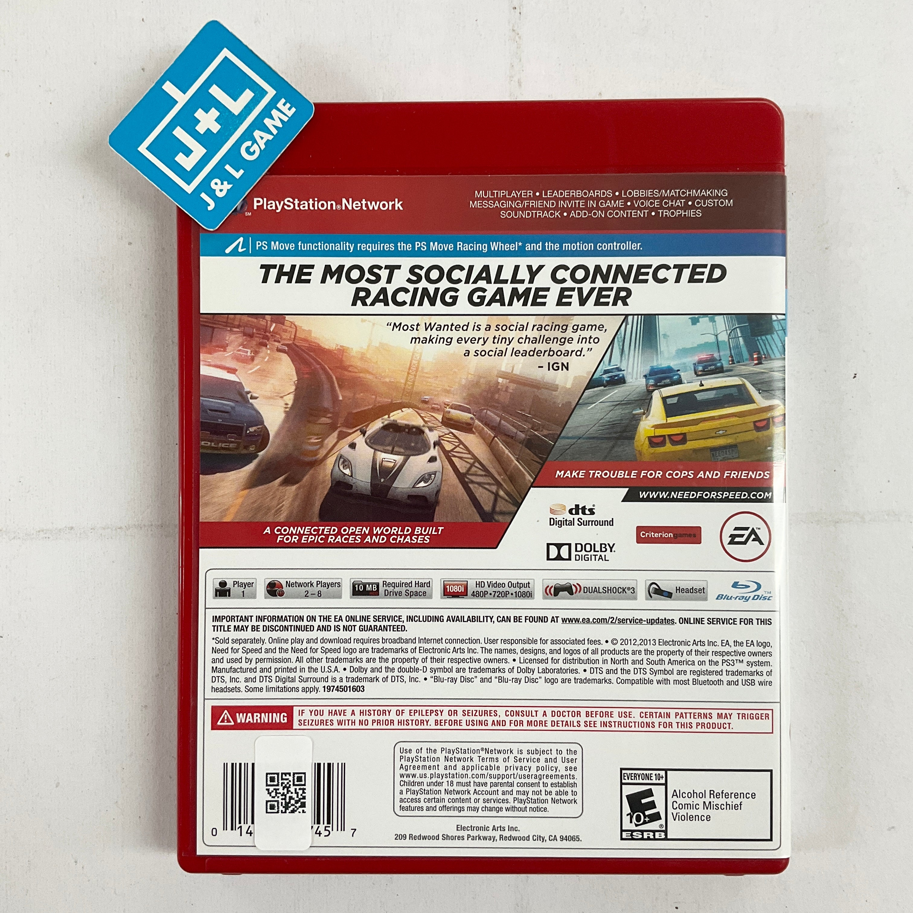 Need for Speed: Most Wanted (Greatest Hits) - (PS3) Playstation 3 [Pre-Owned] Video Games Electronic Arts   
