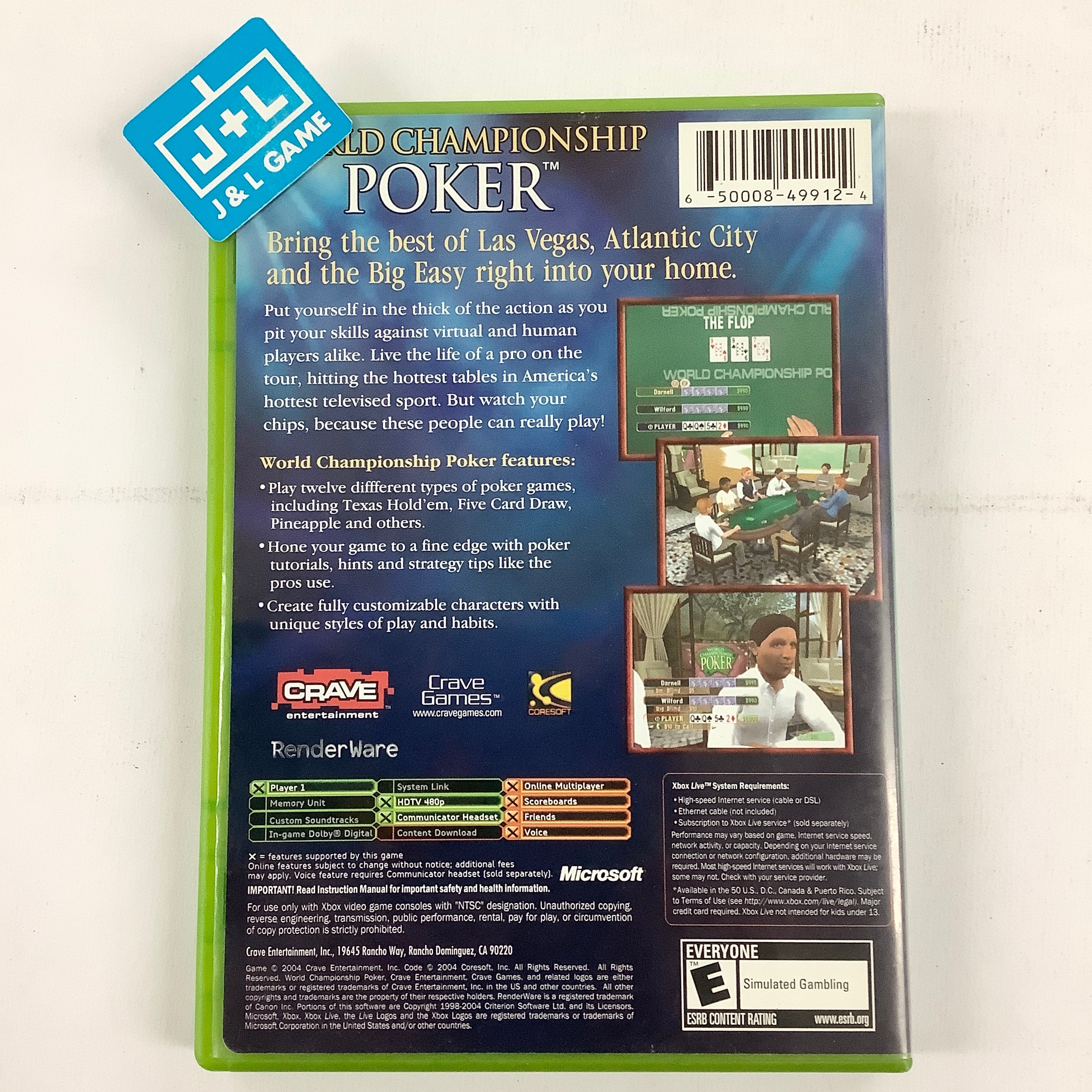 World Championship Poker - (XB) Xbox [Pre-Owned] Video Games Crave   