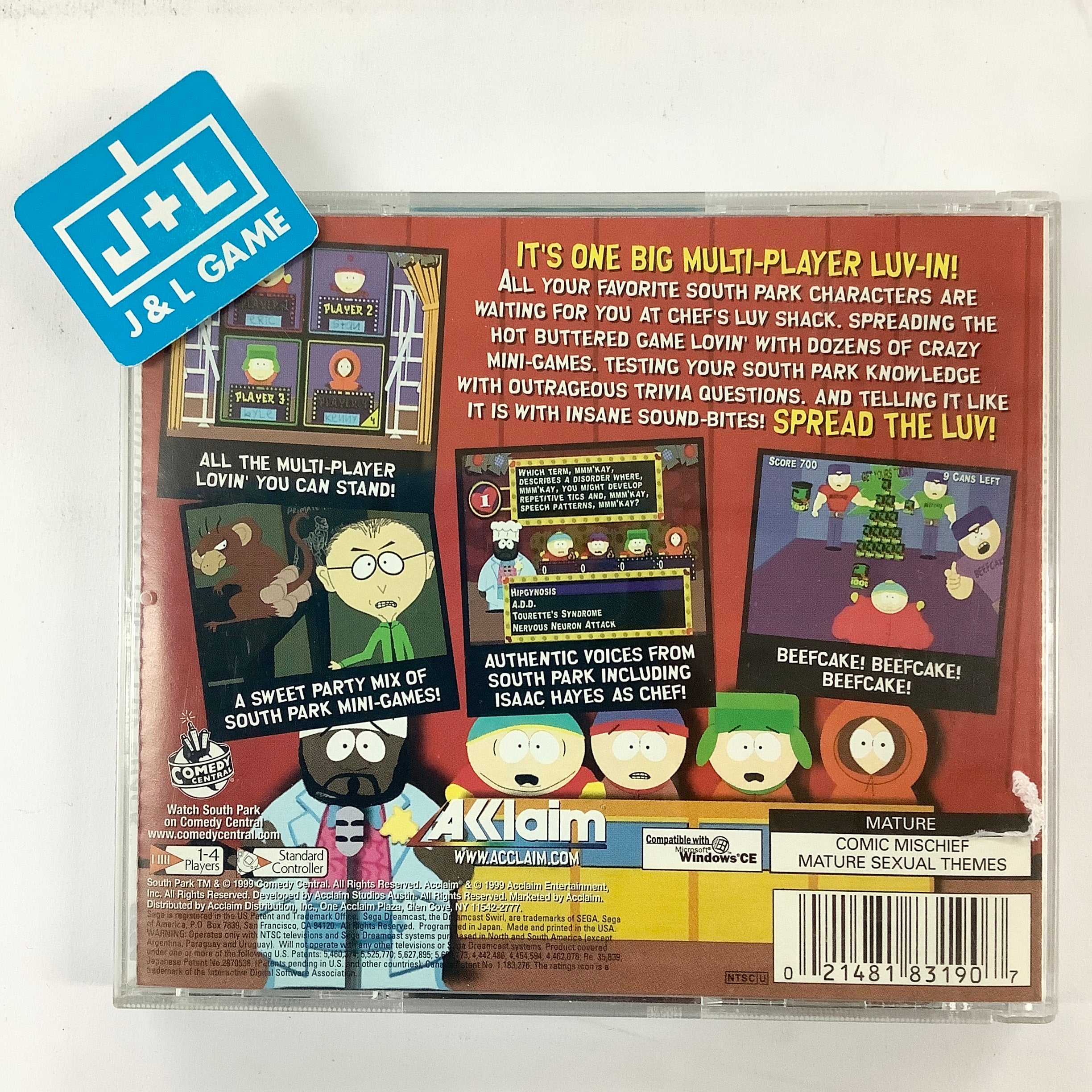 South Park: Chef's Luv Shack - (DC) SEGA Dreamcast [Pre-Owned] Video Games Acclaim   