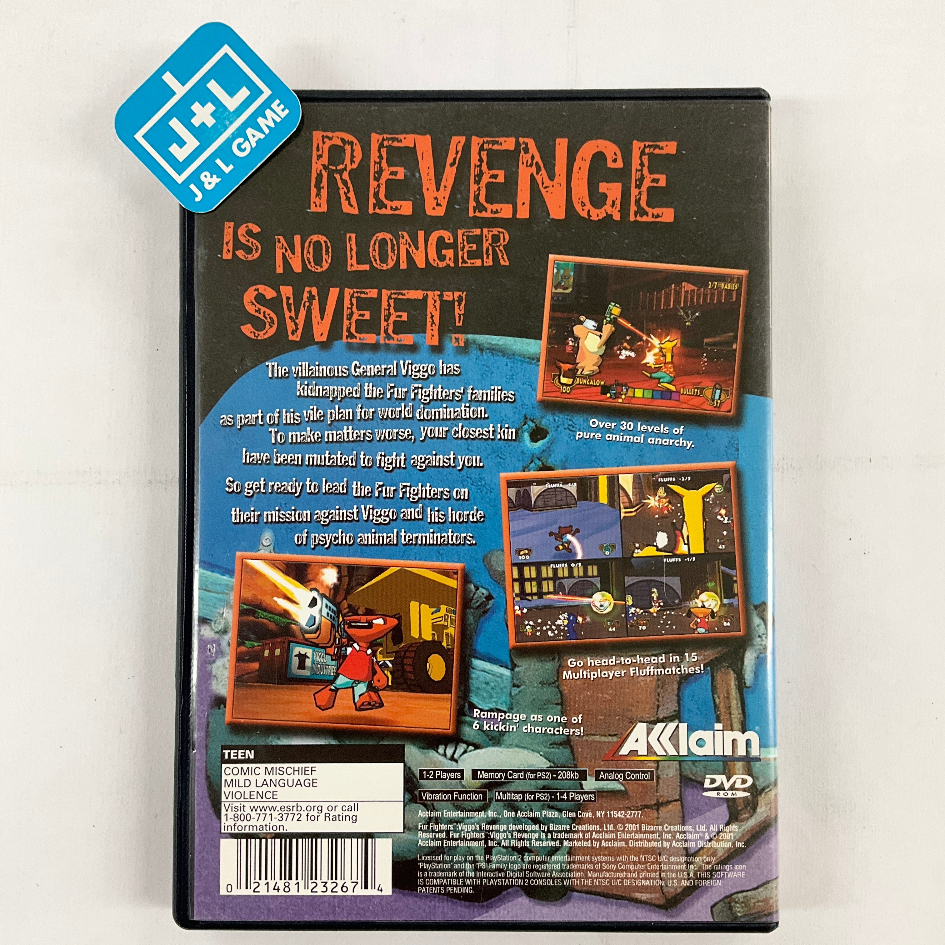 Fur Fighters: Viggo's Revenge - (PS2) PlayStation 2 [Pre-Owned] Video Games Acclaim   