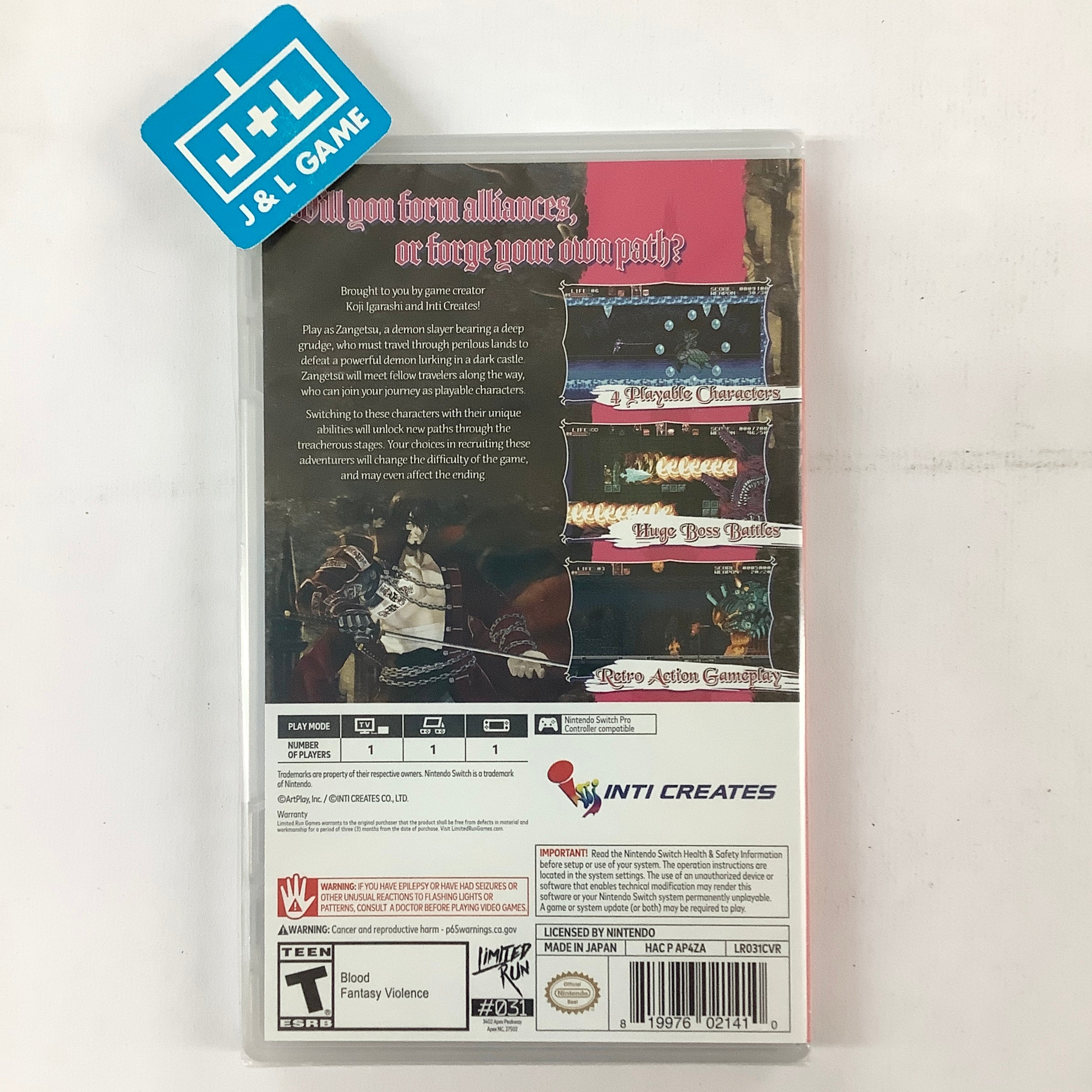 Bloodstained: Curse of the Moon (Limited Run #031) - (NSW) Nintendo Switch Video Games Limited Run Games   