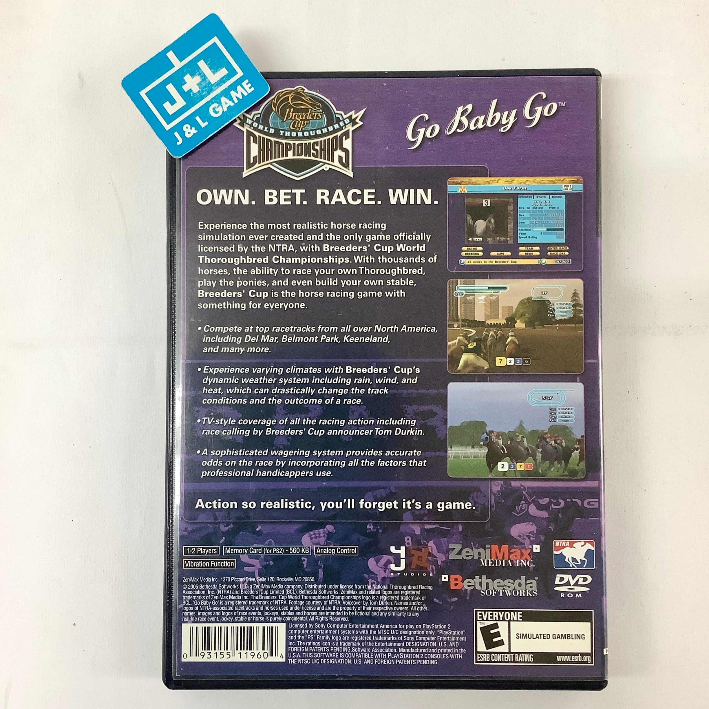 Breeders' Cup World Thoroughbred Championships - (PS2) PlayStation 2 [Pre-Owned] Video Games Bethesda Softworks   