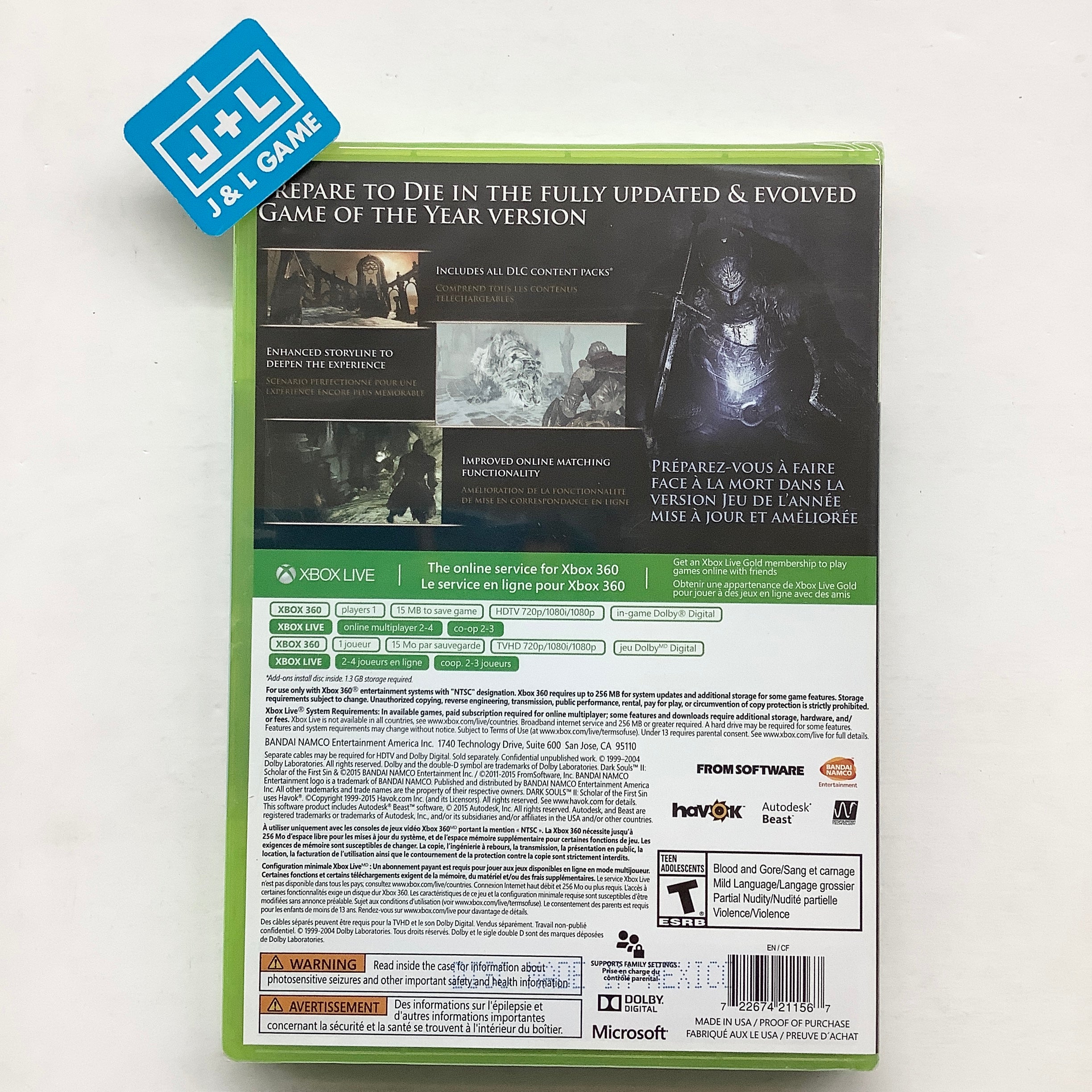 Dark Souls II: Scholar of the First Sin - Xbox 360 Video Games Bandai Namco Games   