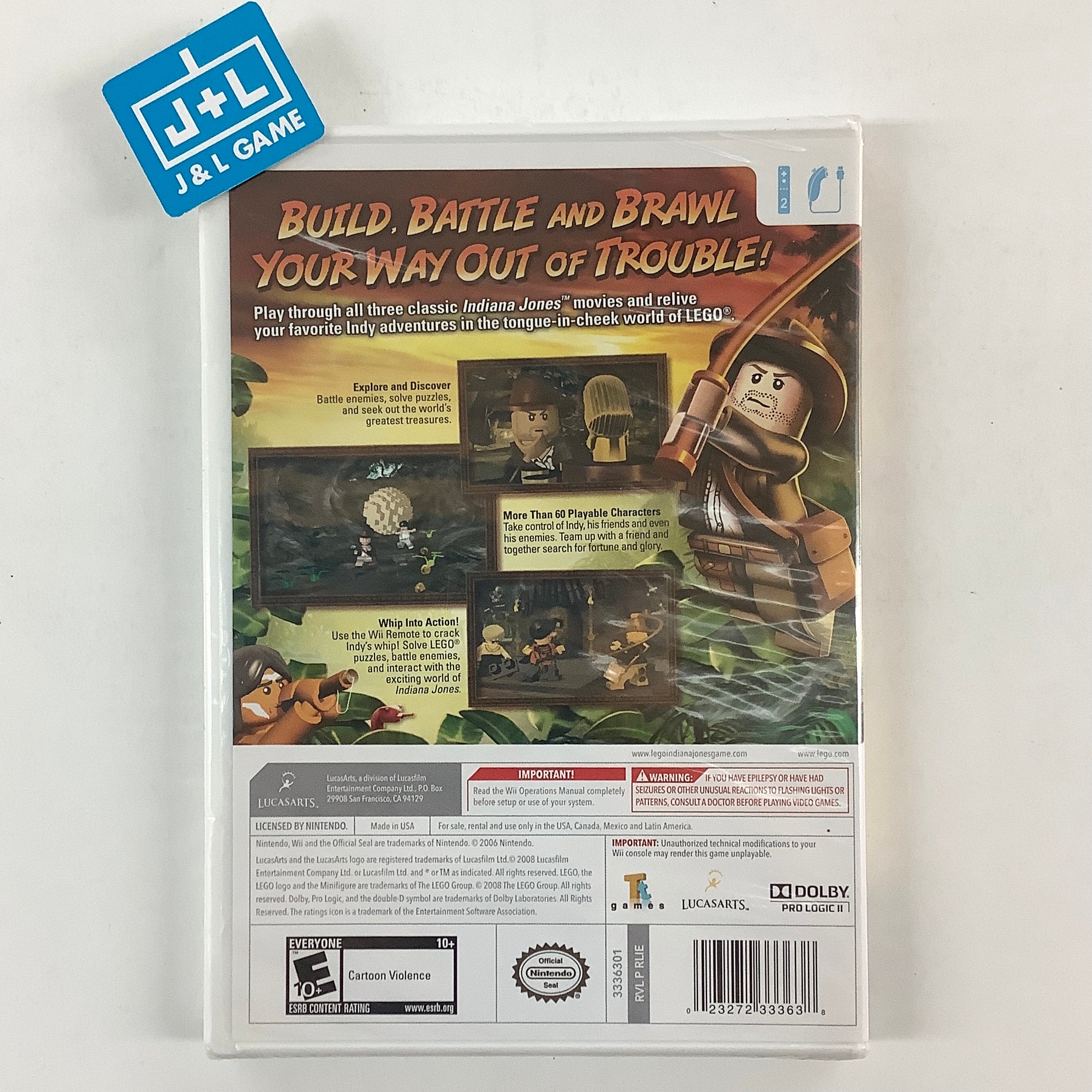 LEGO Indiana Jones: The Original Adventures - Nintendo Wii Video Games LucasArts   