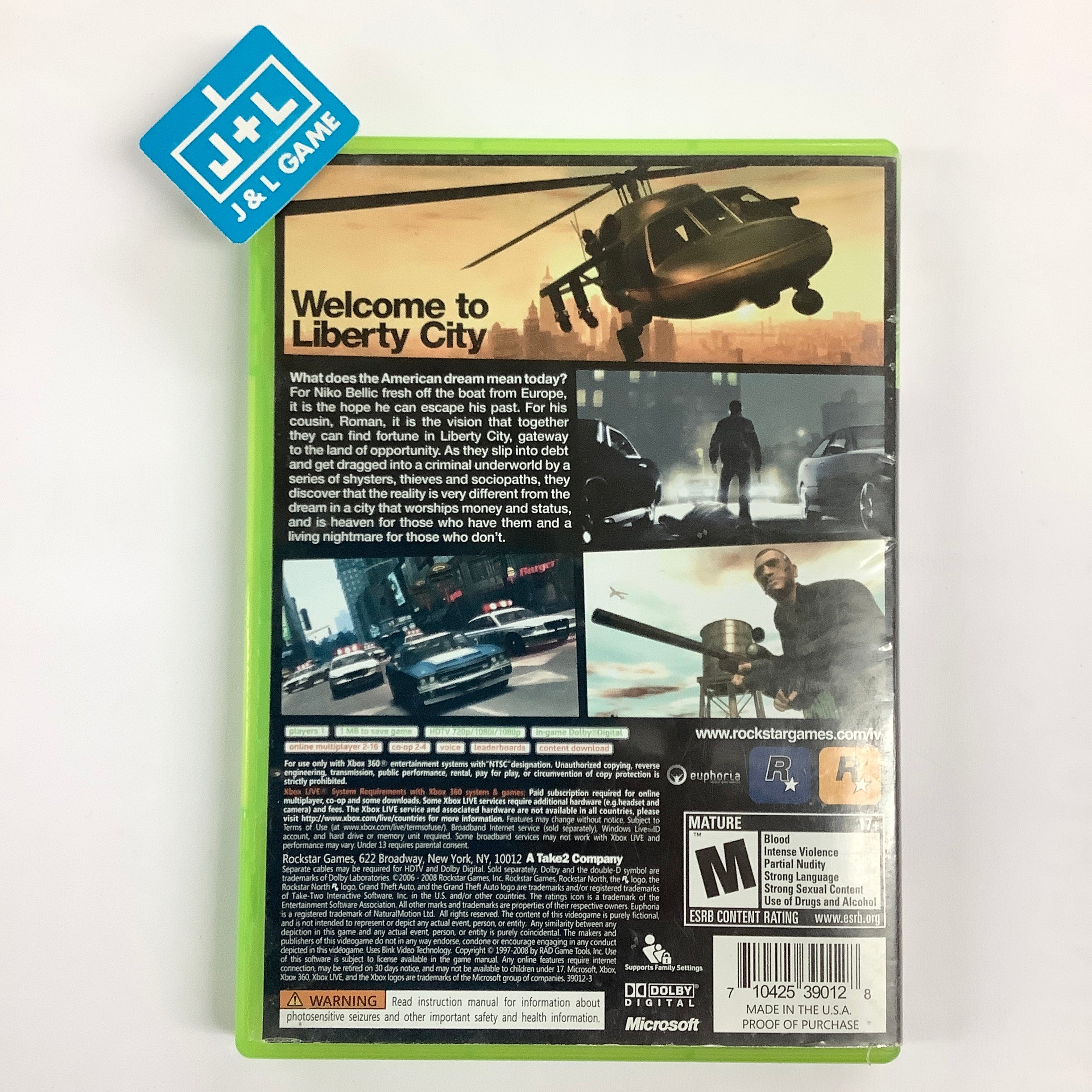 Grand Theft Auto IV - Xbox 360 [Pre-Owned] Video Games Rockstar Games   