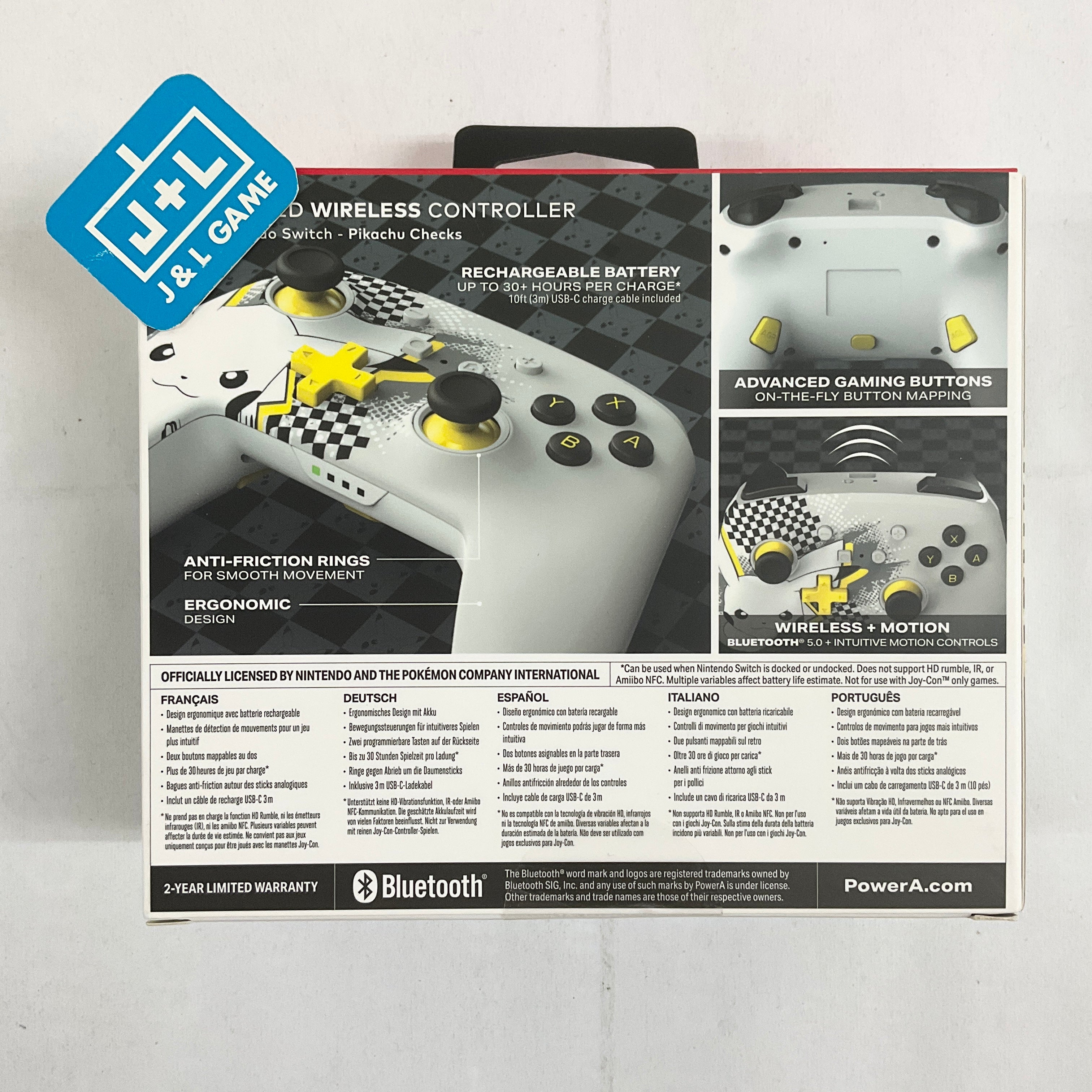 PowerA Enhanced Wireless Controller (Gray Pikachu) - (NSW) Nintendo Switch Accessories PowerA   