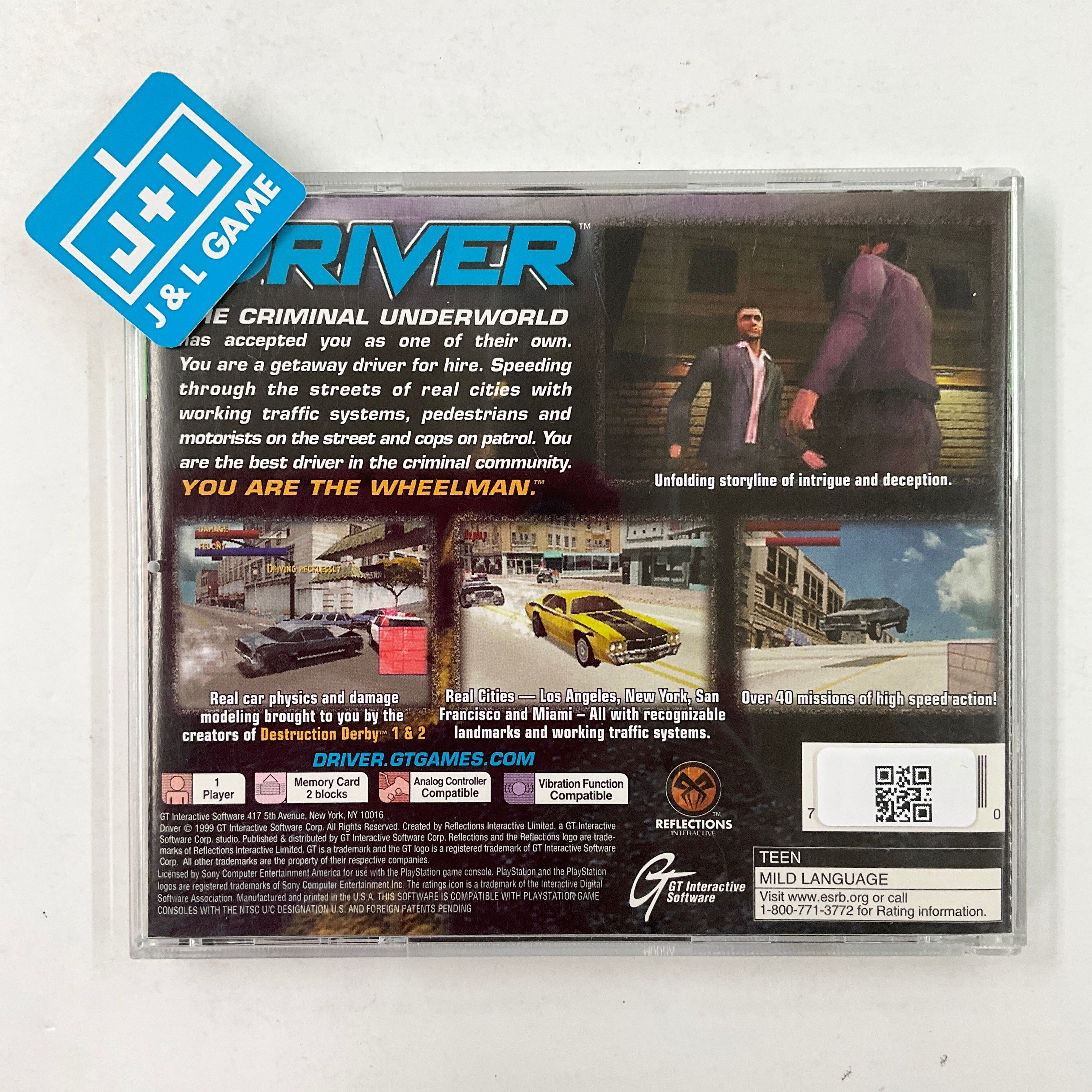 Driver (Greatest Hits) - (PS1) PlayStation 1 [Pre-Owned] Video Games GT Interactive   