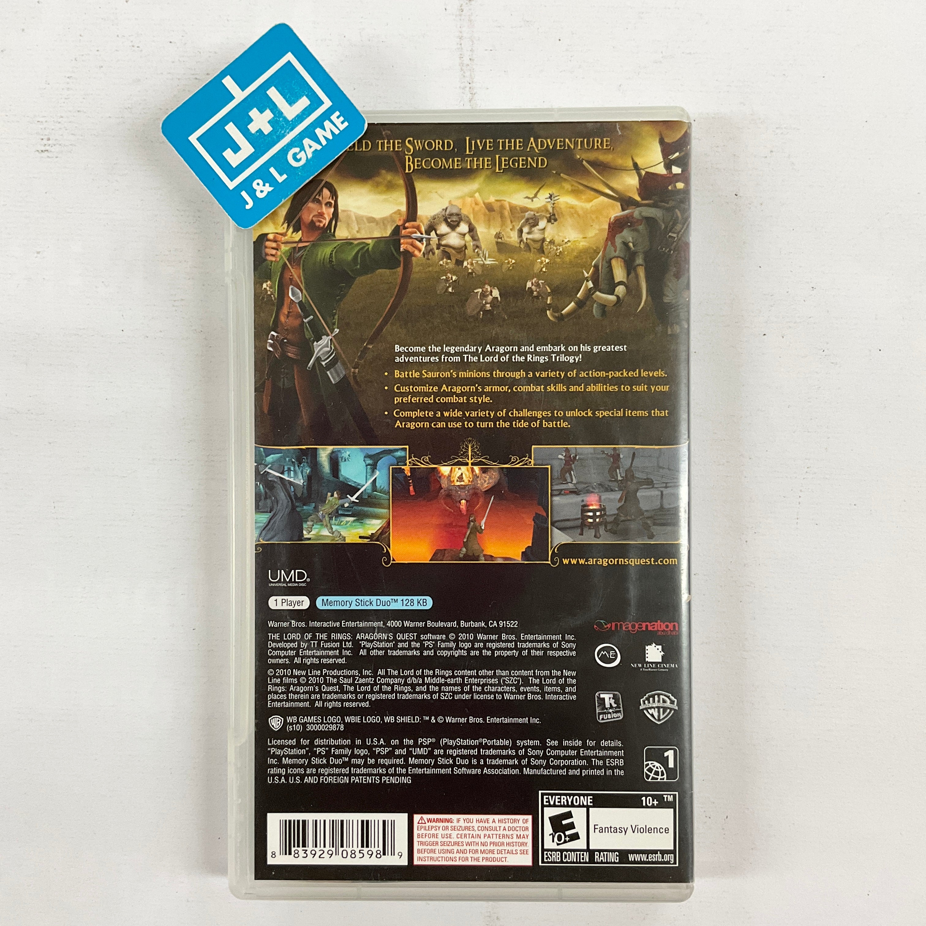 The Lord of the Rings: Aragorn's Quest - Sony PSP [Pre-Owned] Video Games Warner Bros. Interactive Entertainment   