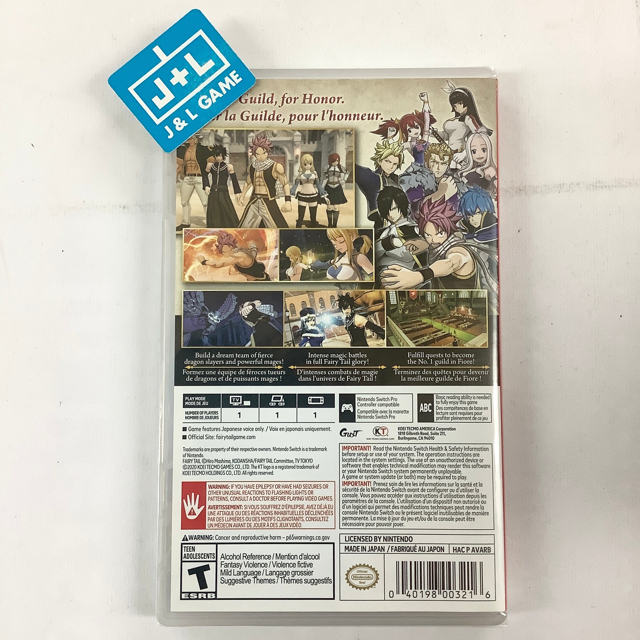 Fairy Tail - (NSW) Nintendo Switch Video Games Koei Tecmo Games   