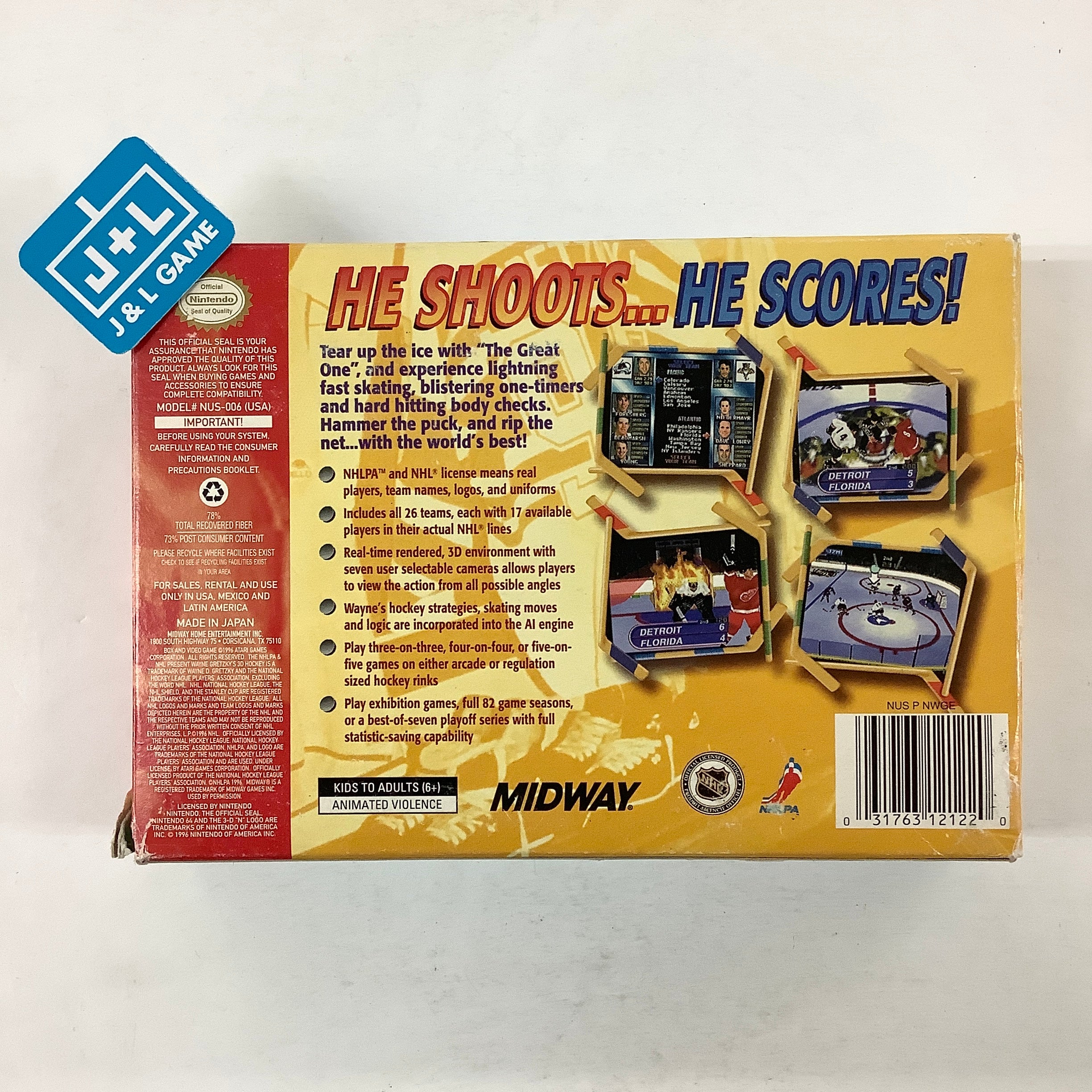 Wayne Gretzky's 3D Hockey - (N64) Nintendo 64 [Pre-Owned] Video Games Midway   