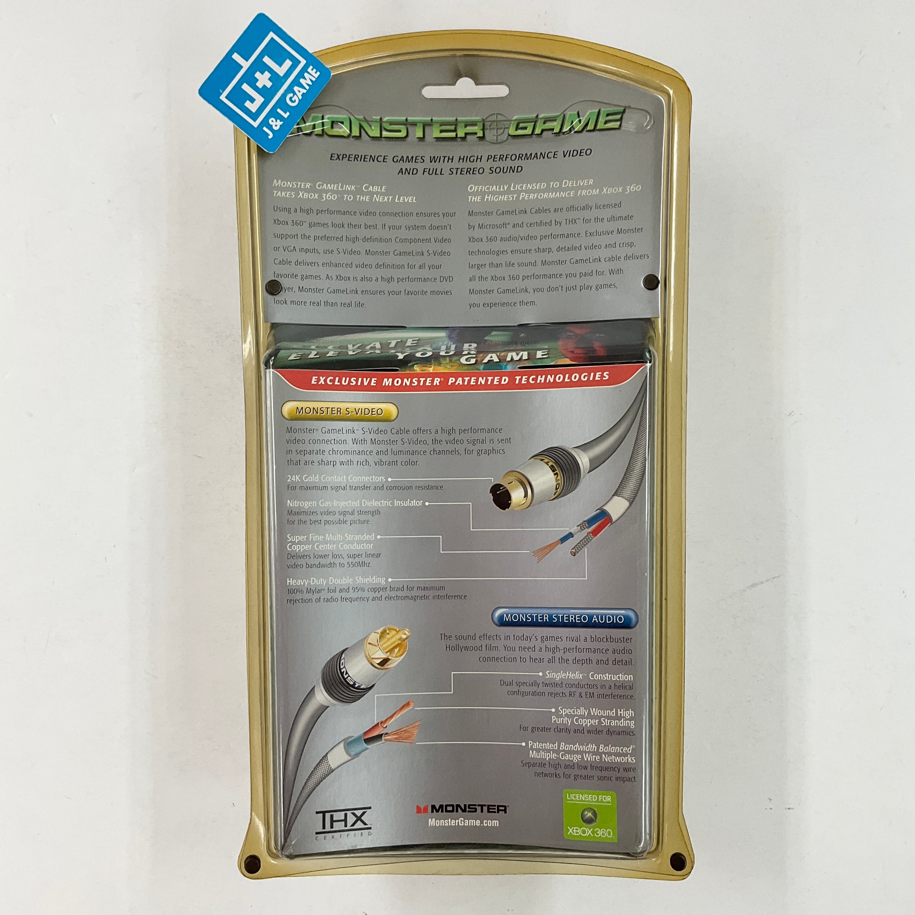 Monster GameLink Xbox 360 S-Video & Audio A/V Cable - Xbox 360 Accessories Monster Cable   